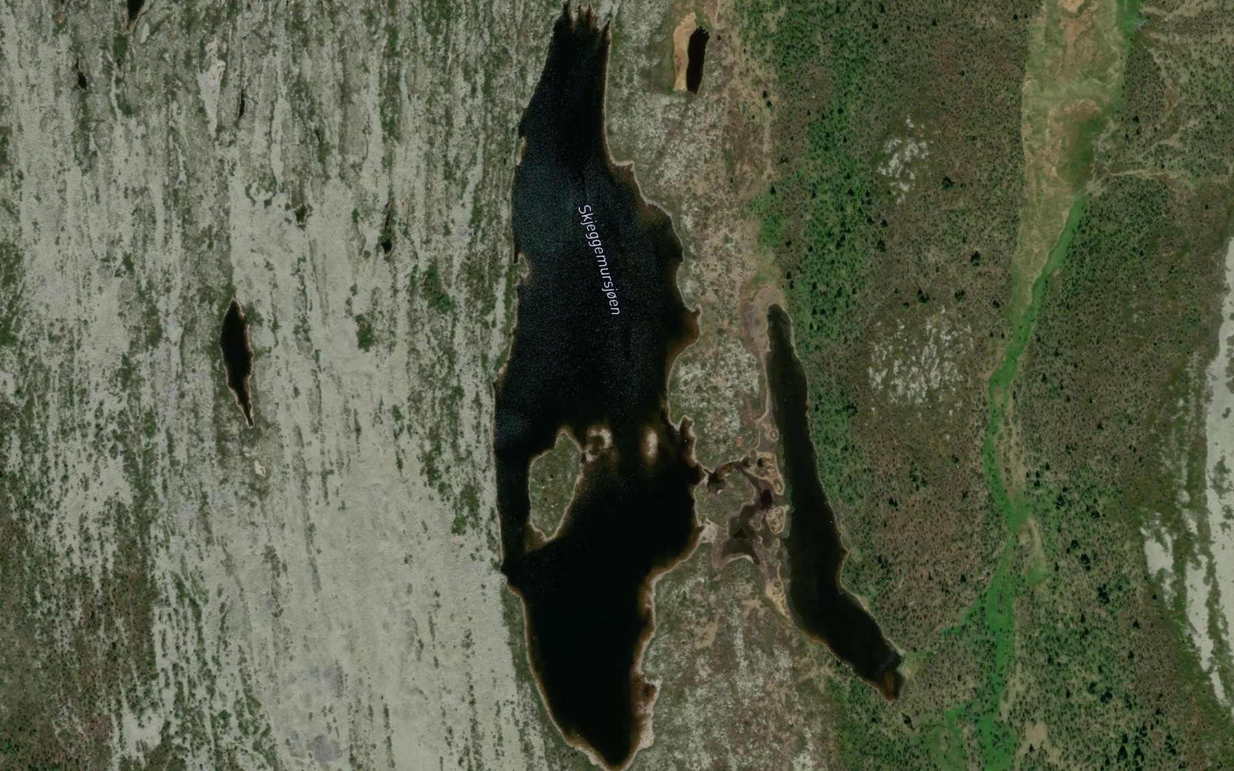 Satellite map of the Skjeggemursjoen