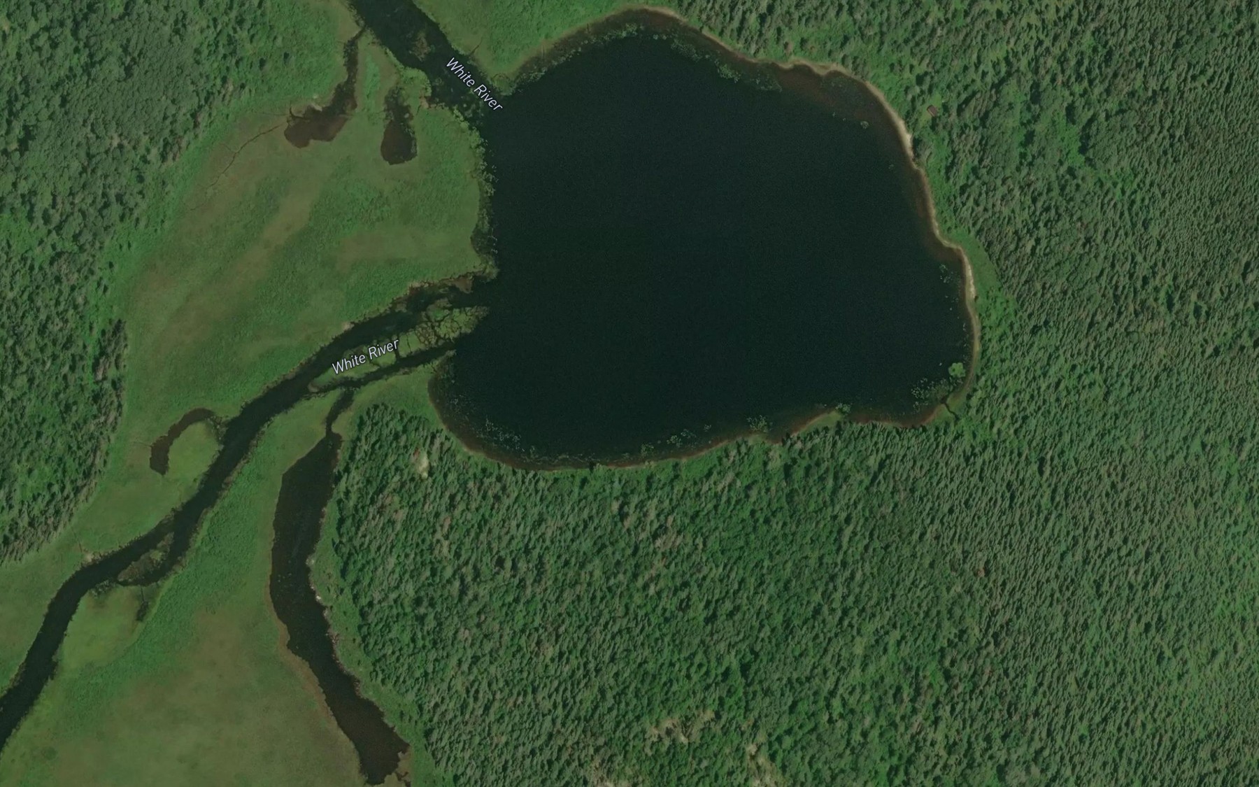 Satellite map of the Bottle Lake