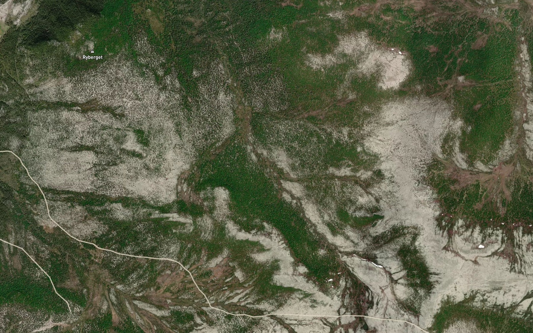 Satellite map of the Ryskardbekken