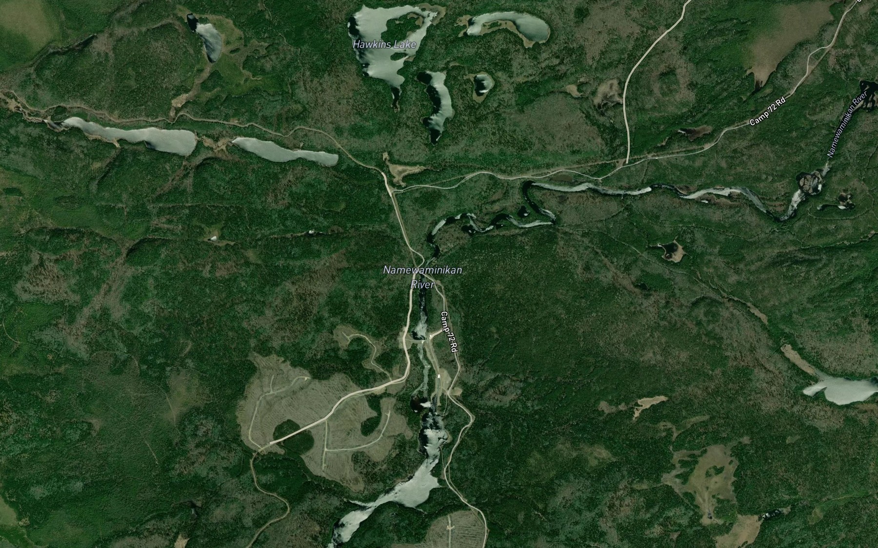 Satellite map of the Long Rapids