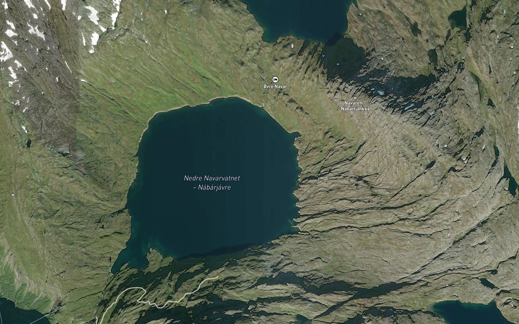 Satellite map of the Navarvatnet,nedre