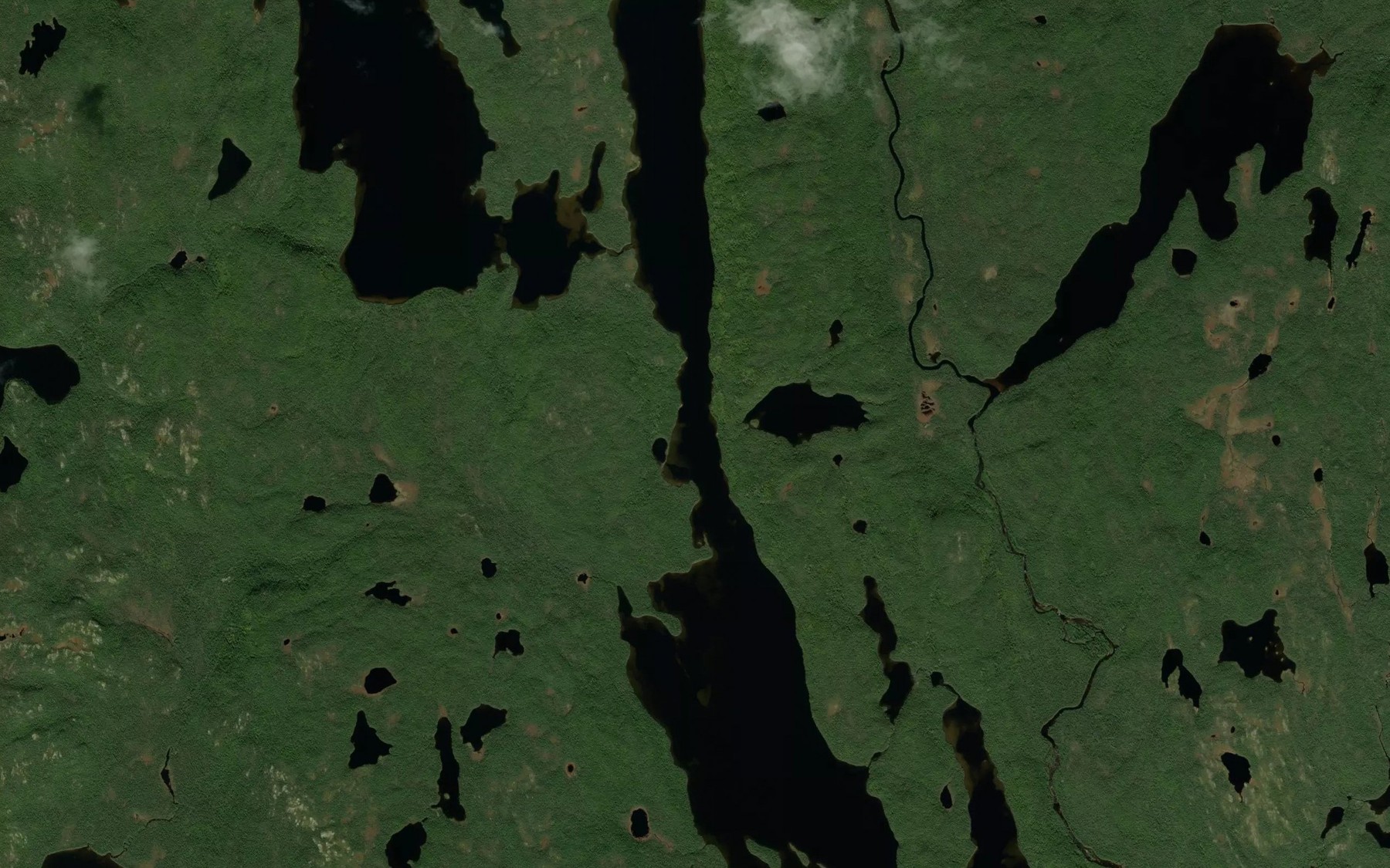 Satellite map of the Lac Forgues