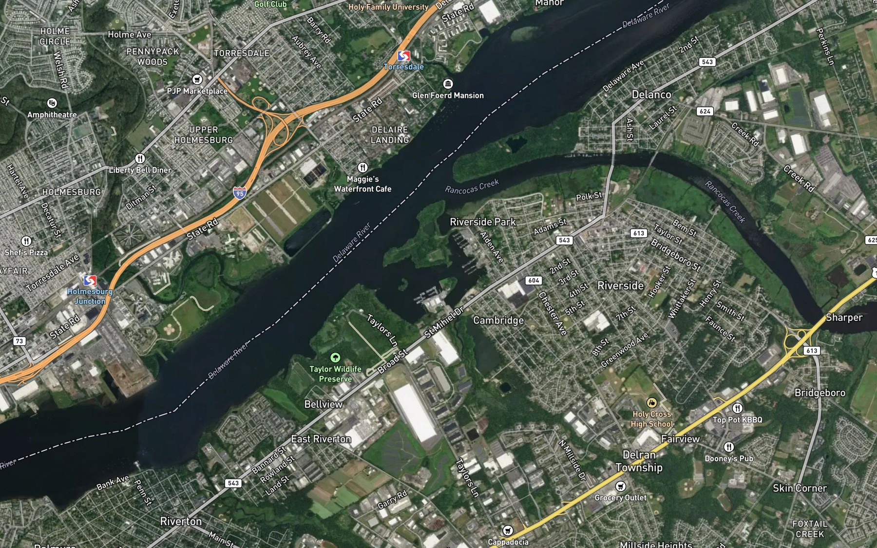 Satellite map of the Dredge Harbor
