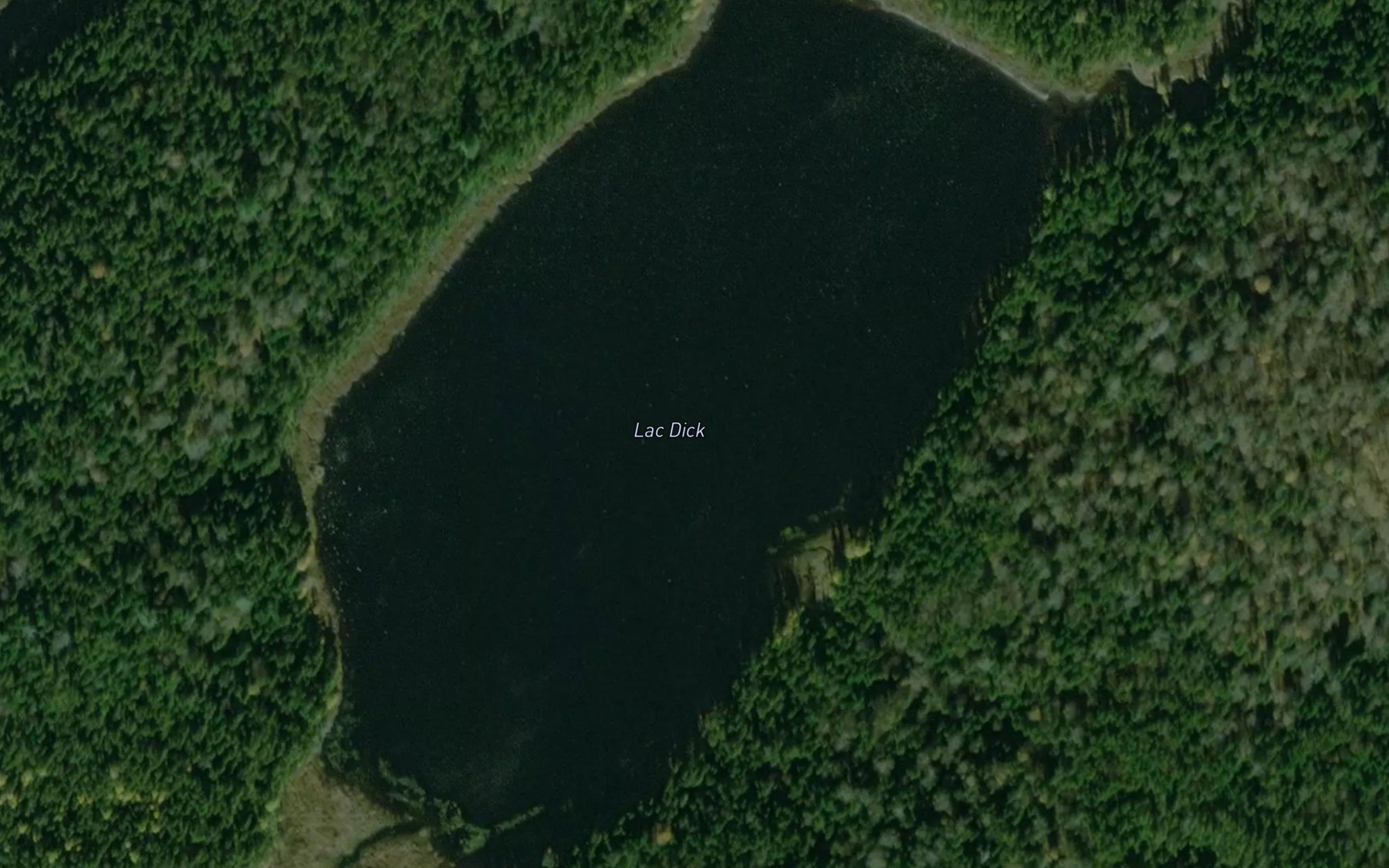 Satellite map of the Lac Dick