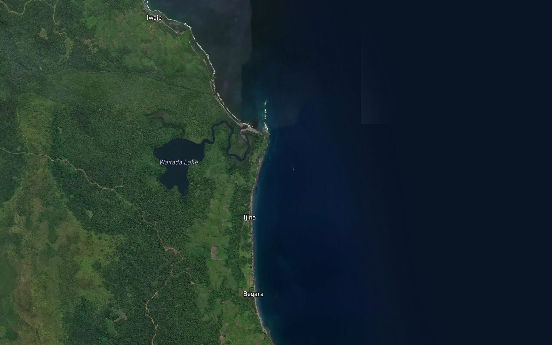 Satellite map of the Taiya Creek