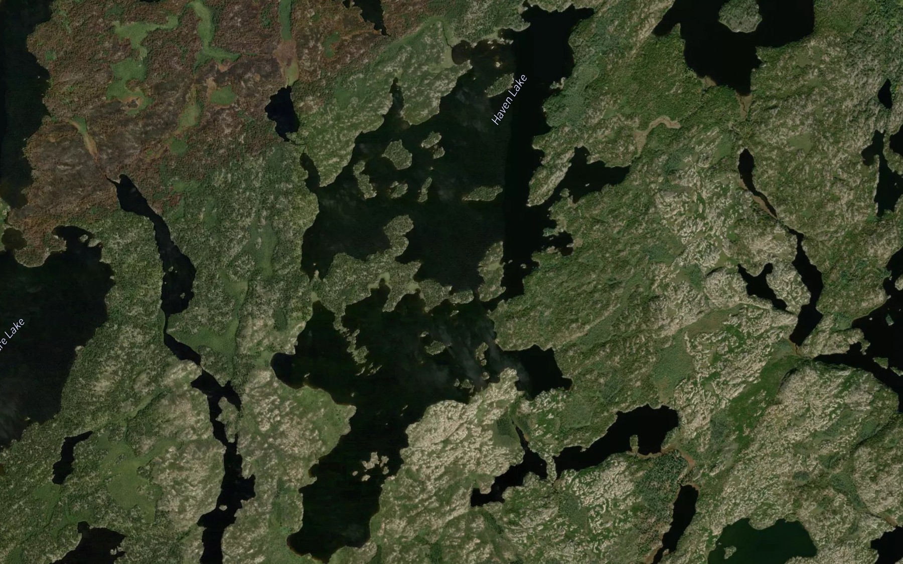 Satellite map of the Haven Lake