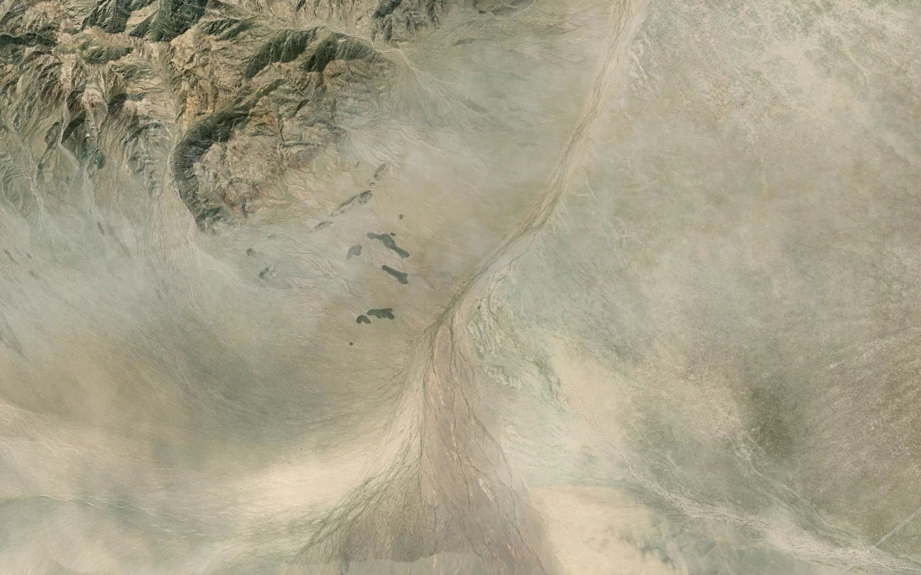 Satellite map of the Budweiser Wash
