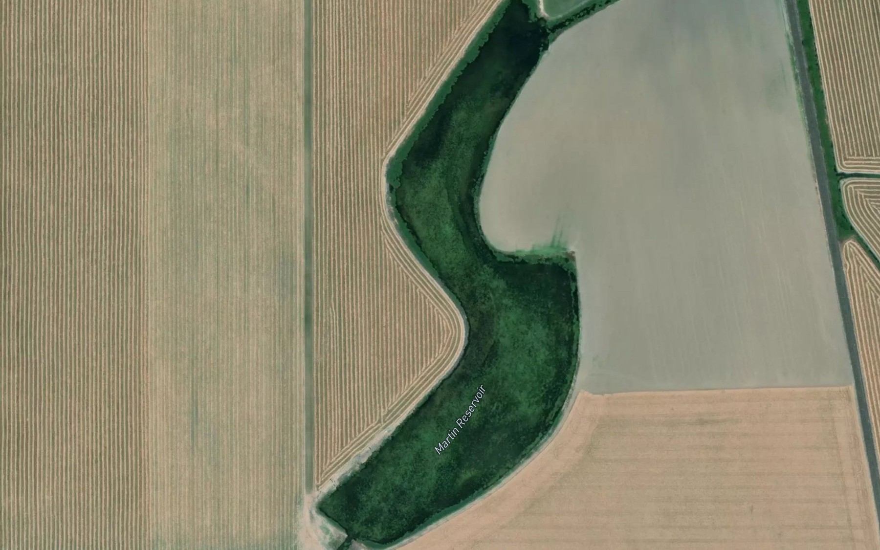 Satellite map of the Martin Brothers Flashboard Reservoir