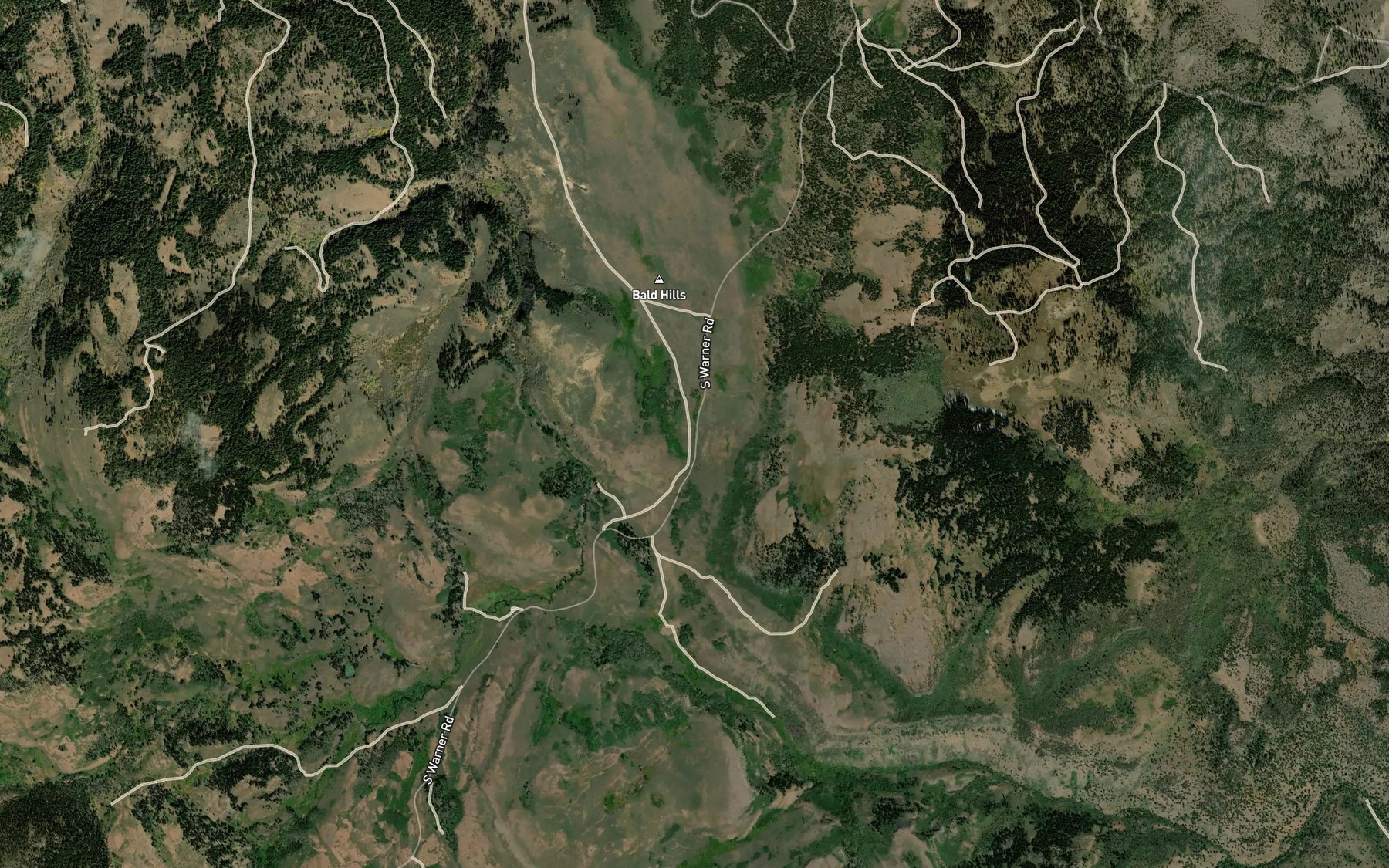 Satellite map of the Boulder Spring