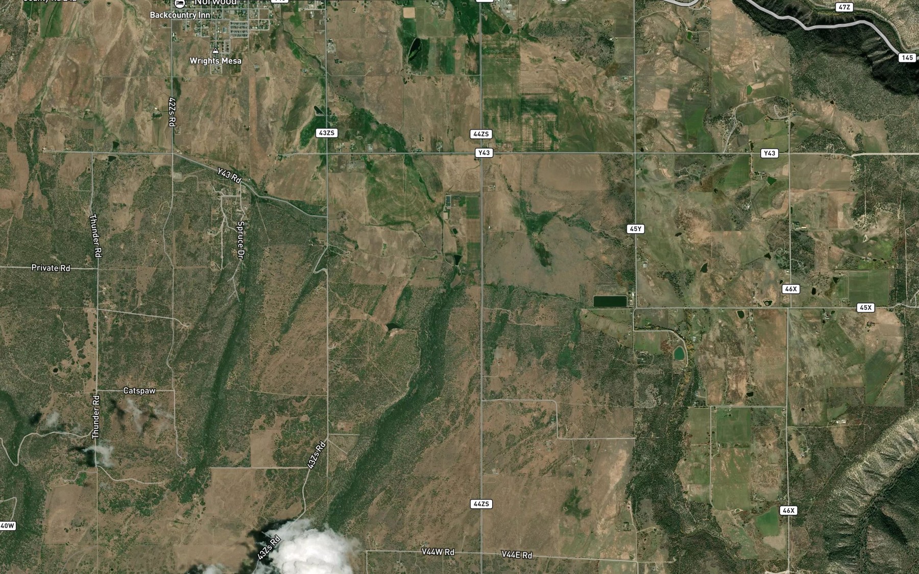 Satellite map of the South Lateral Ditch