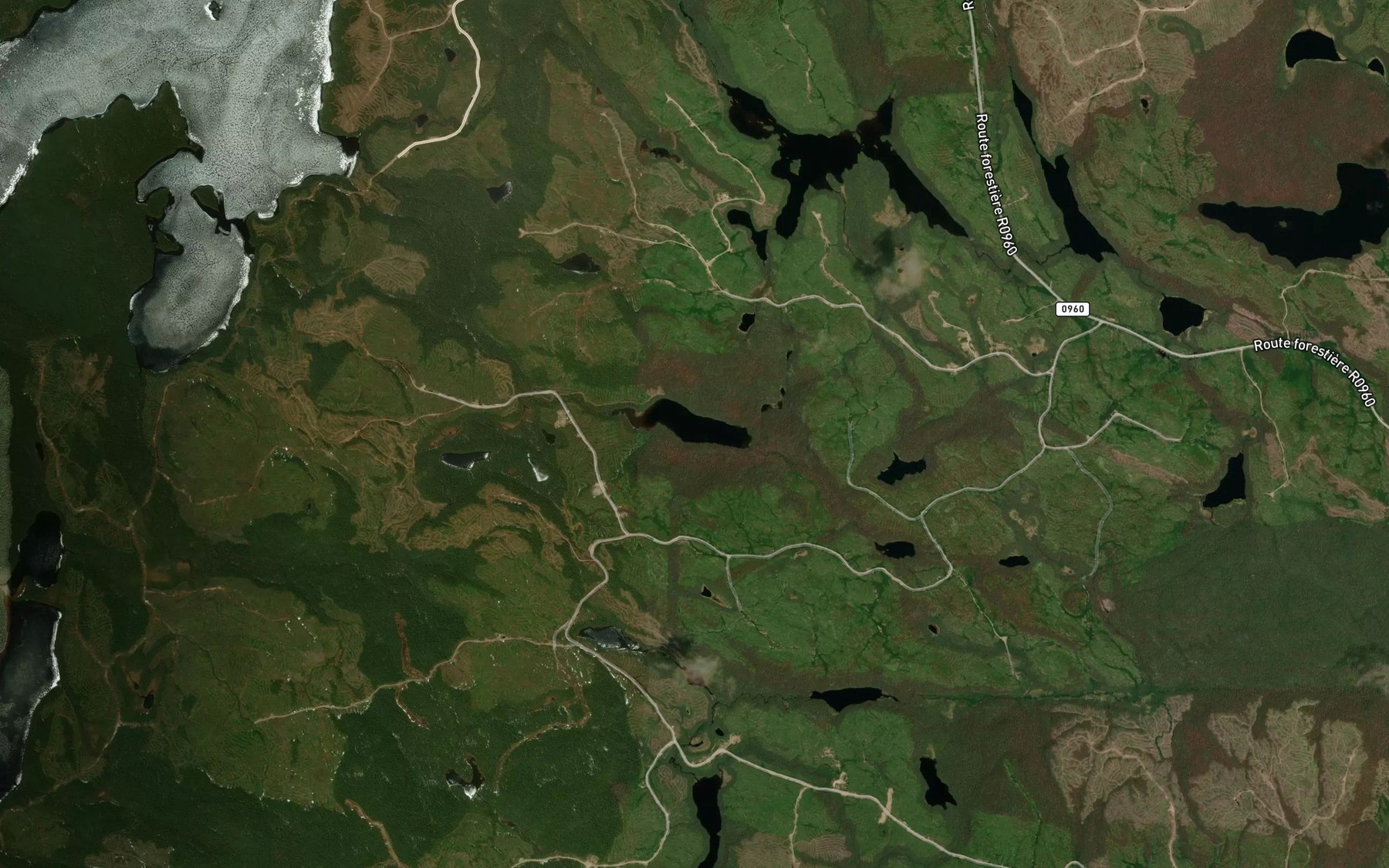 Satellite map of the Lac des Tripes de Roche