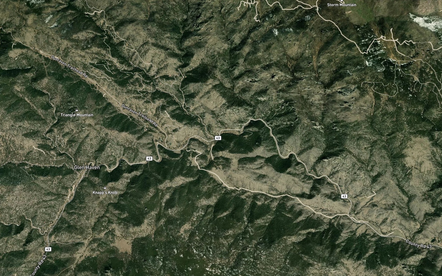 Satellite map of the Miller Fork