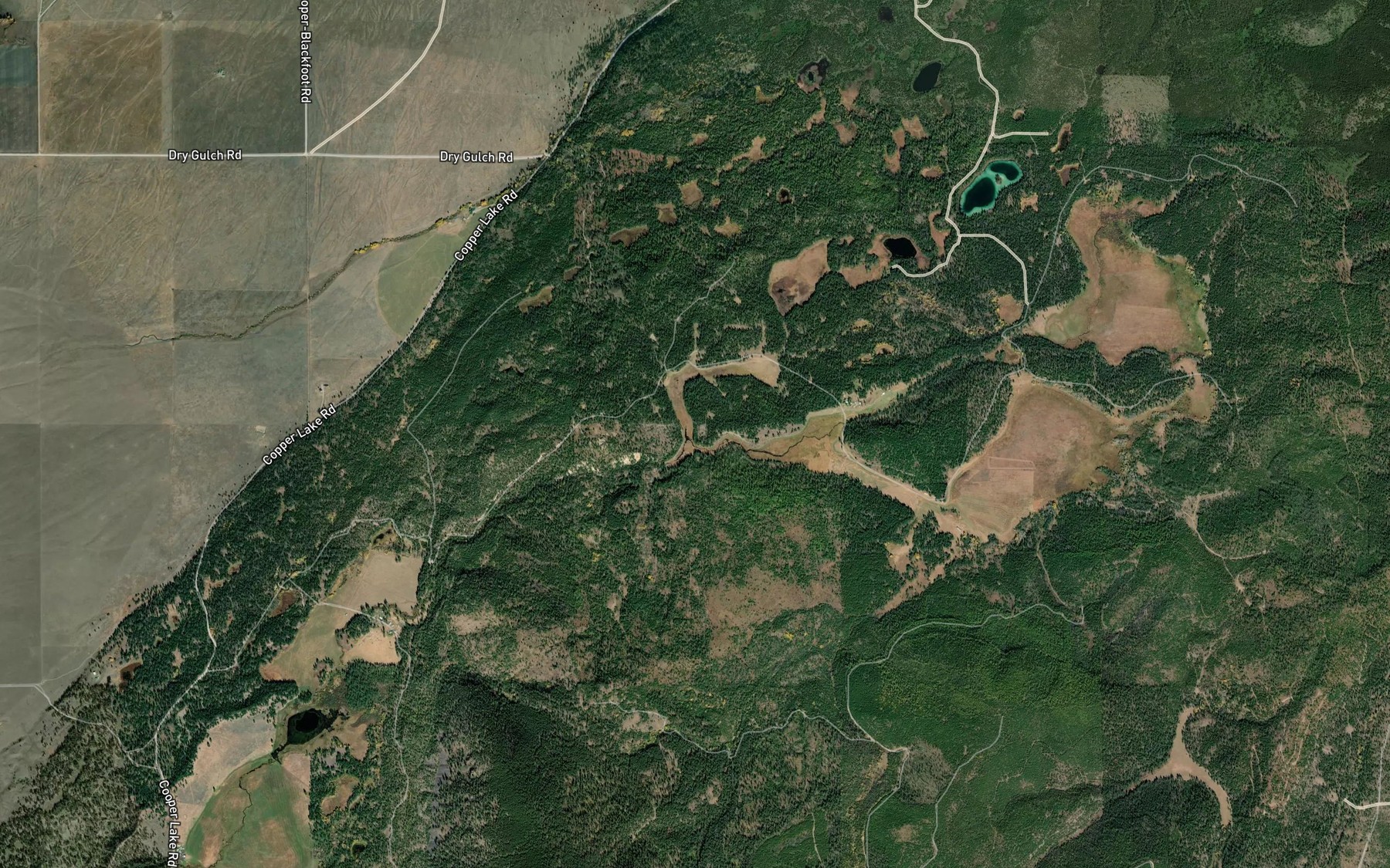 Satellite map of the Bull Creek