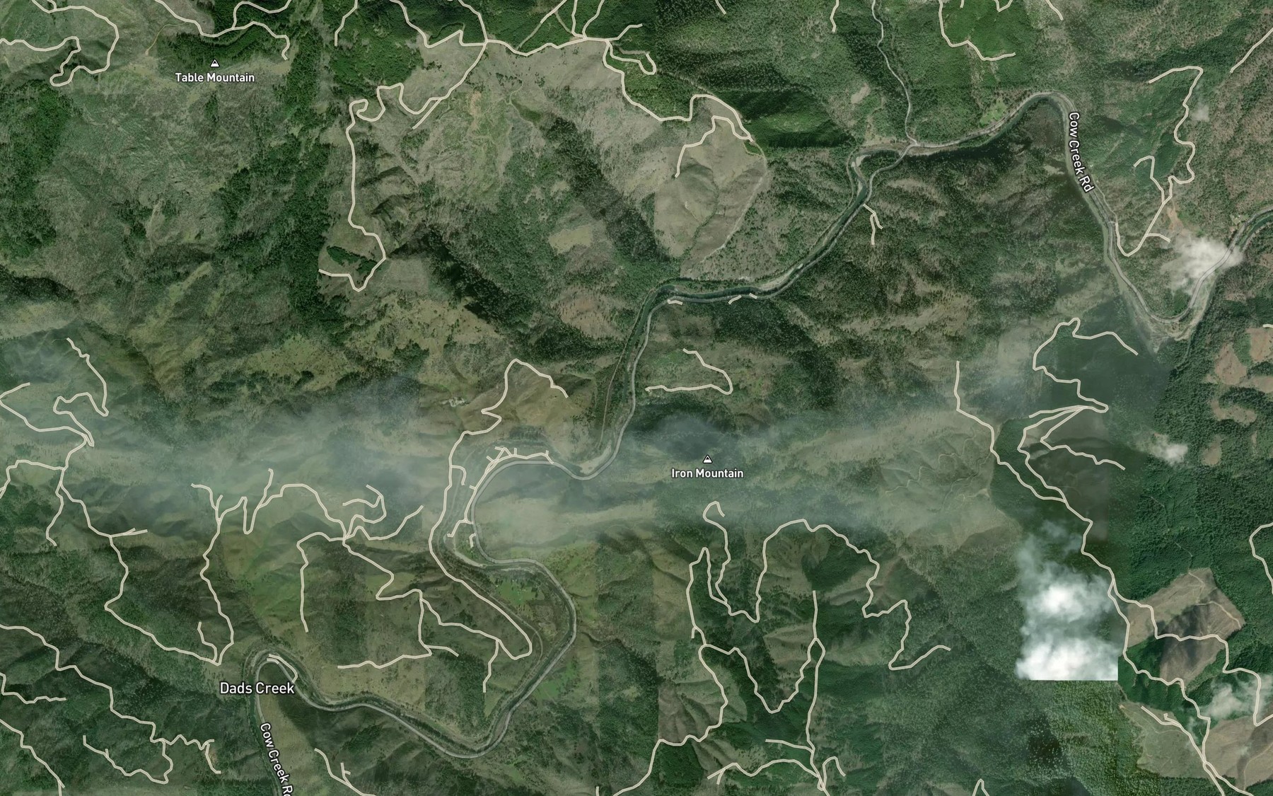 Satellite map of the Iron Mountain Creek