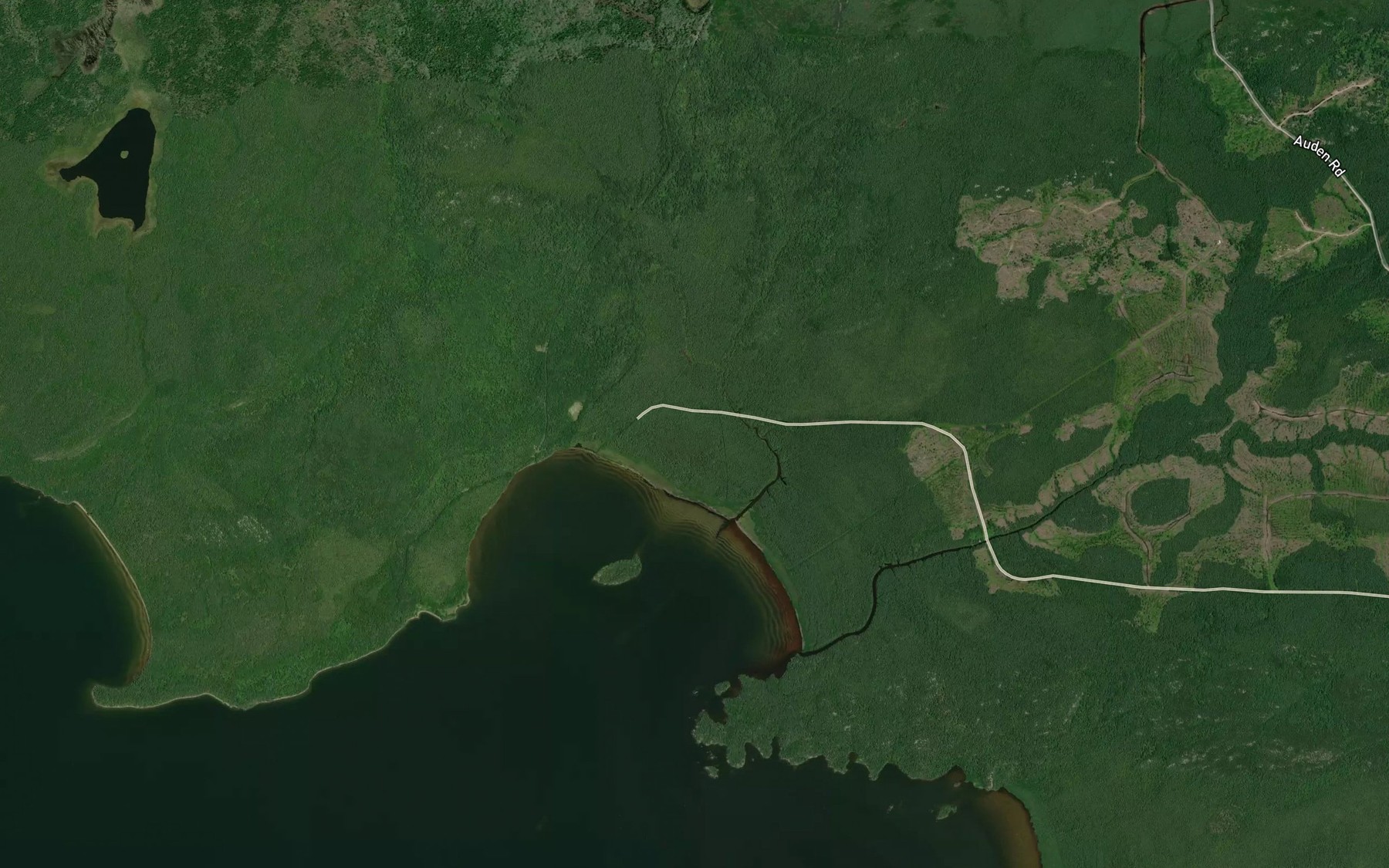 Satellite map of the Hogan Creek