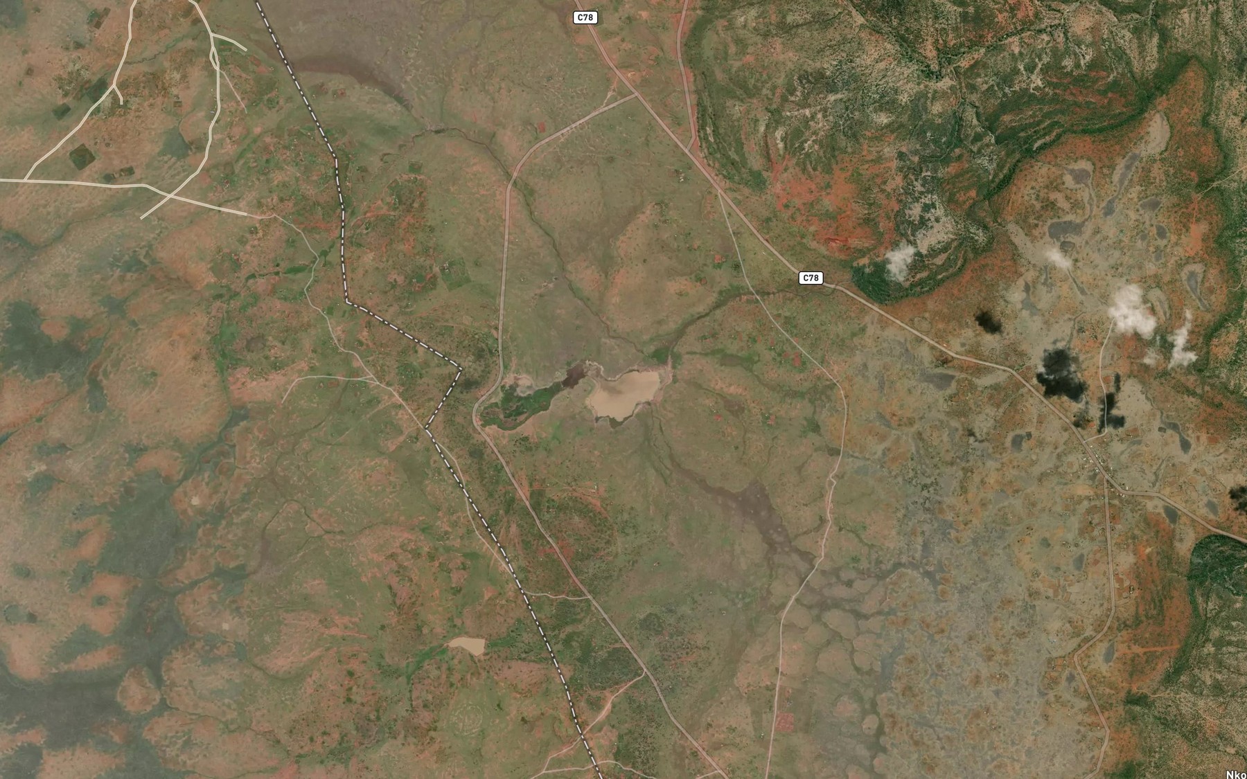 Satellite map of the Lake Kelele