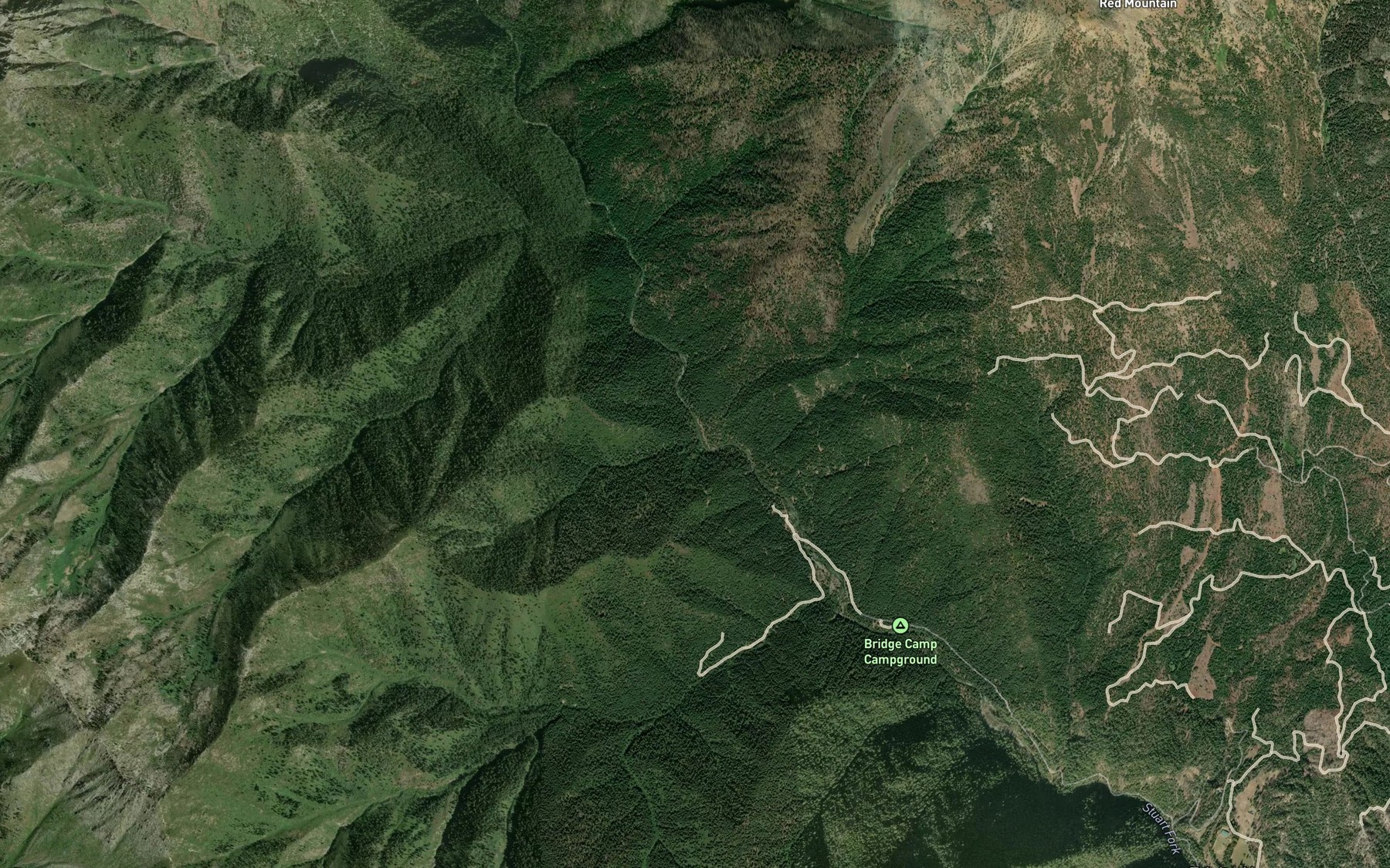 Satellite map of the Middle Creek