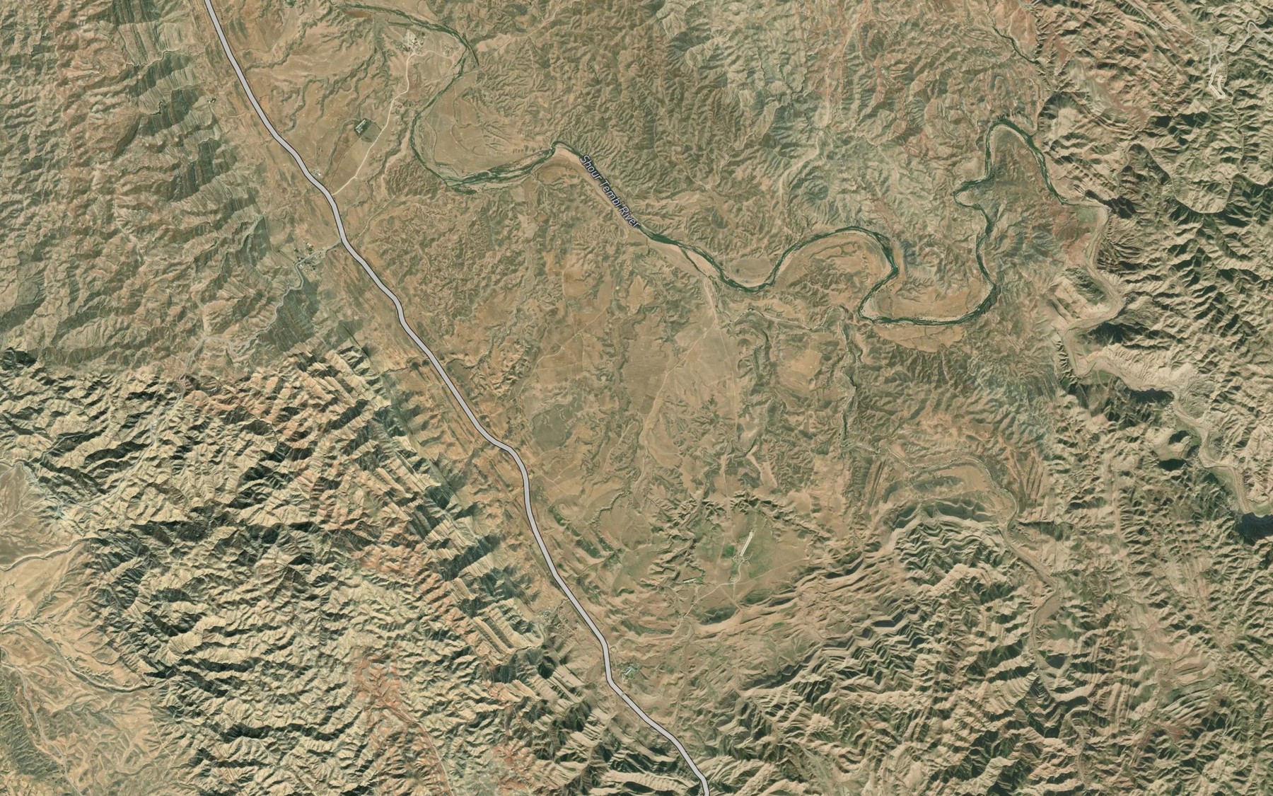 Satellite map of the Darreh-ye Shir Kosh