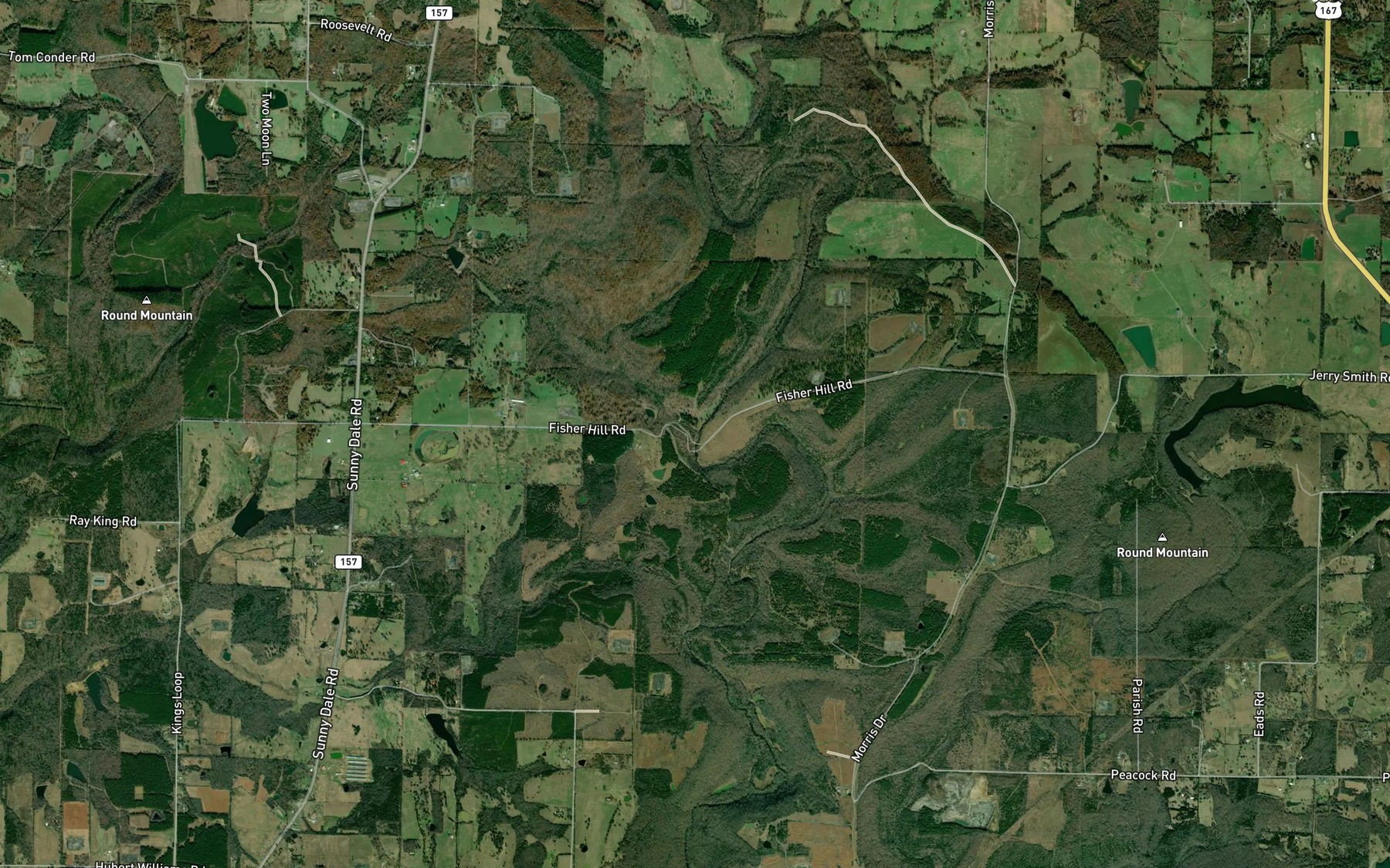 Satellite map of the March Branch