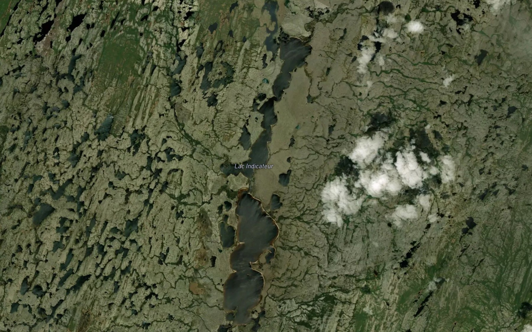 Satellite map of the Lac Indicateur