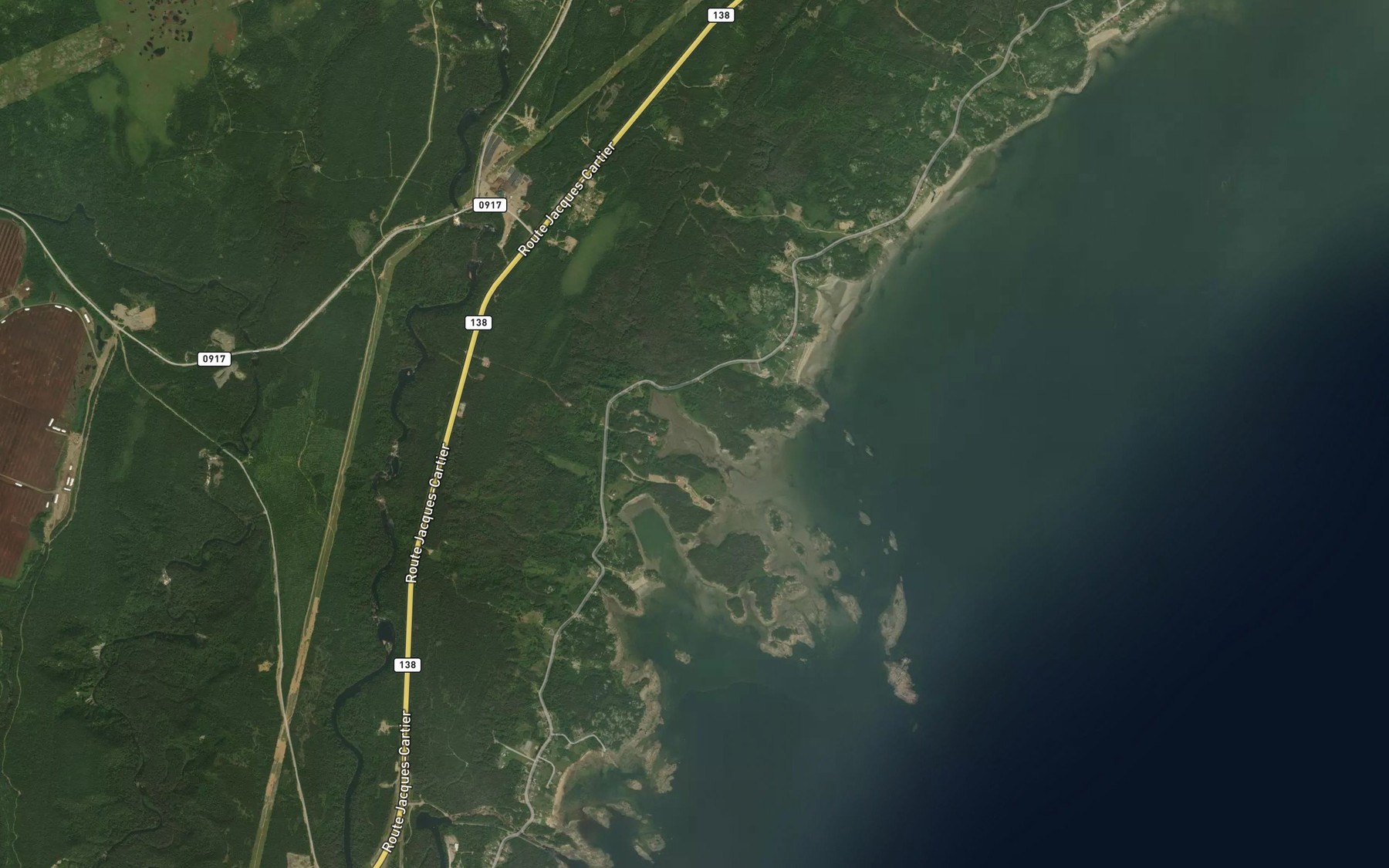 Satellite map of the Anse a Raymond