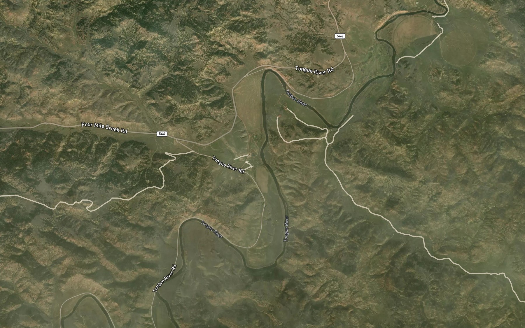 Satellite map of the Fourmile Creek