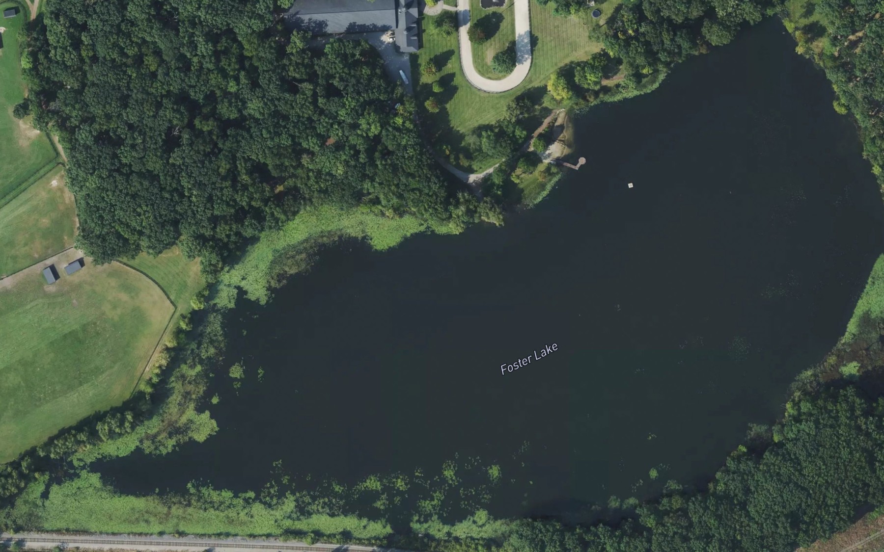 Satellite map of the Foster Lake