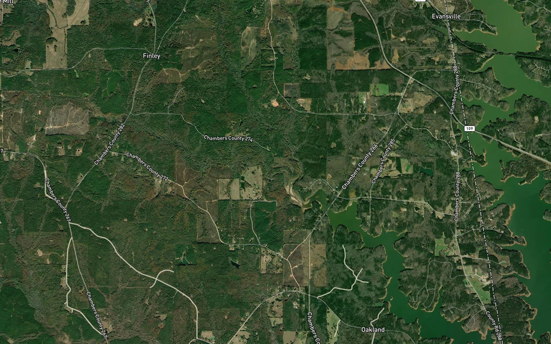 Satellite map of the Rock Spring