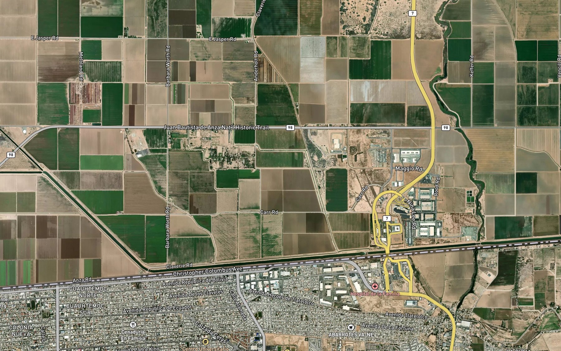 Satellite map of the South Central Drain Five