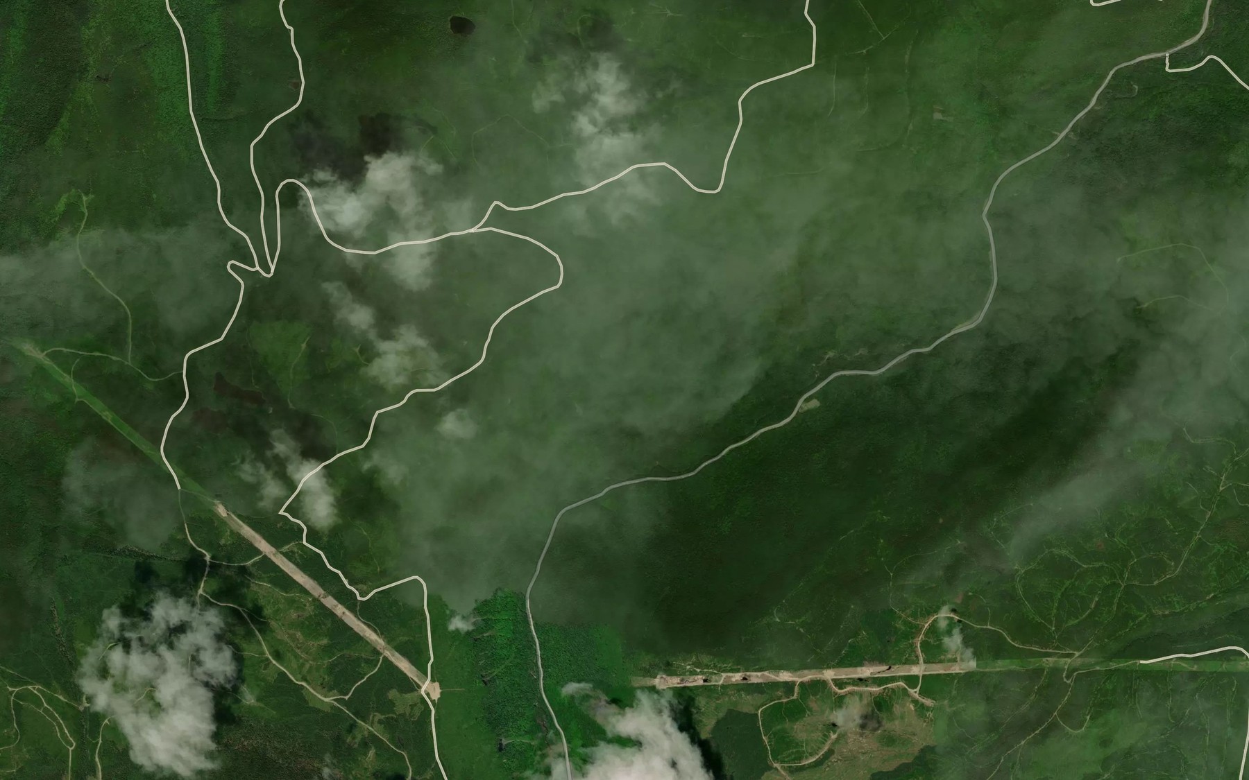 Satellite map of the Lacs des Cabourons
