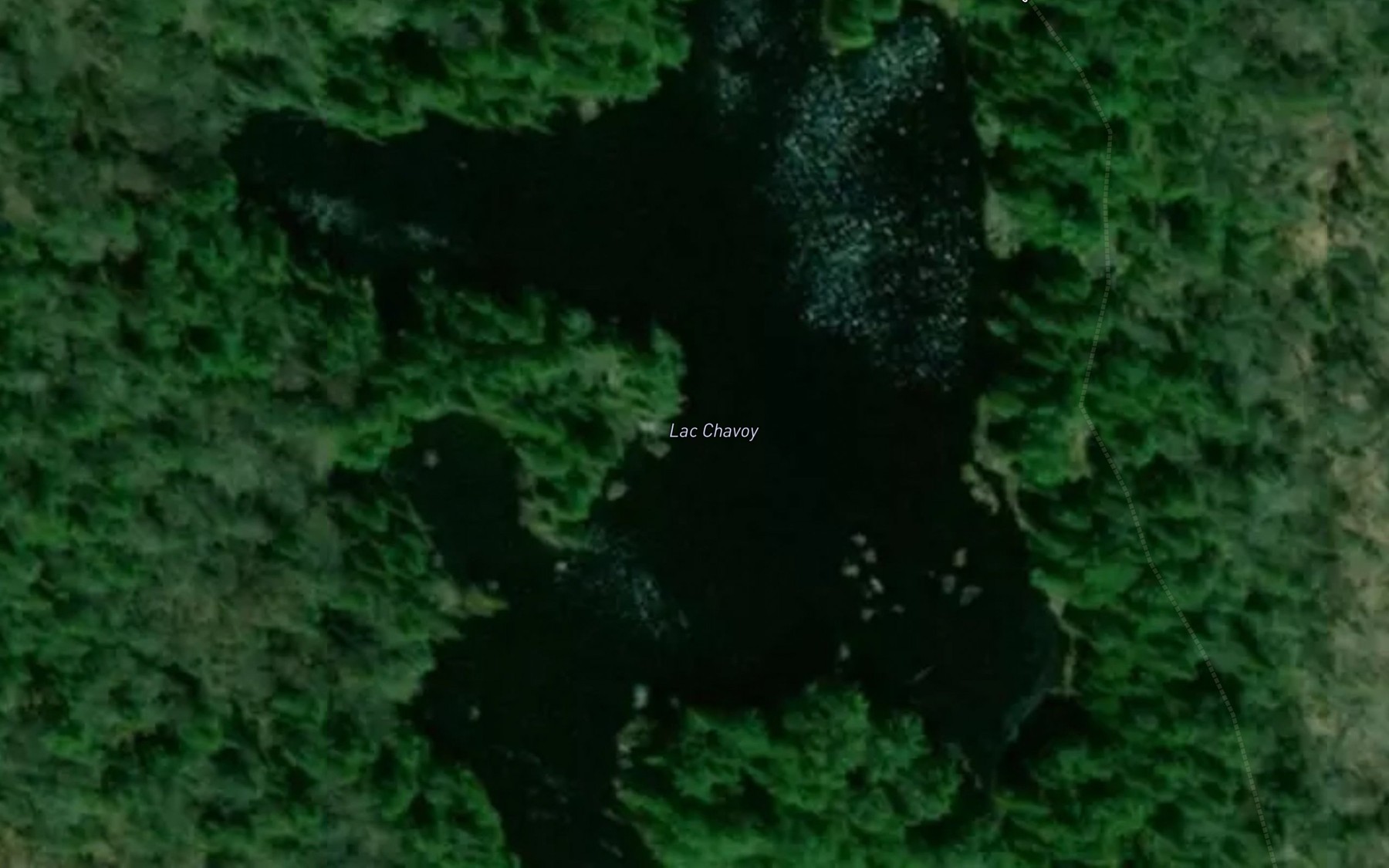 Satellite map of the Lac Chavoy