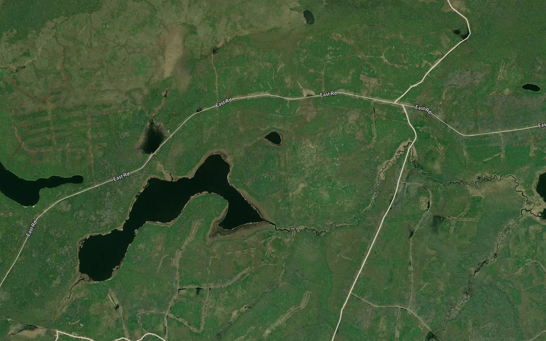 Satellite map of the Nibs Creek