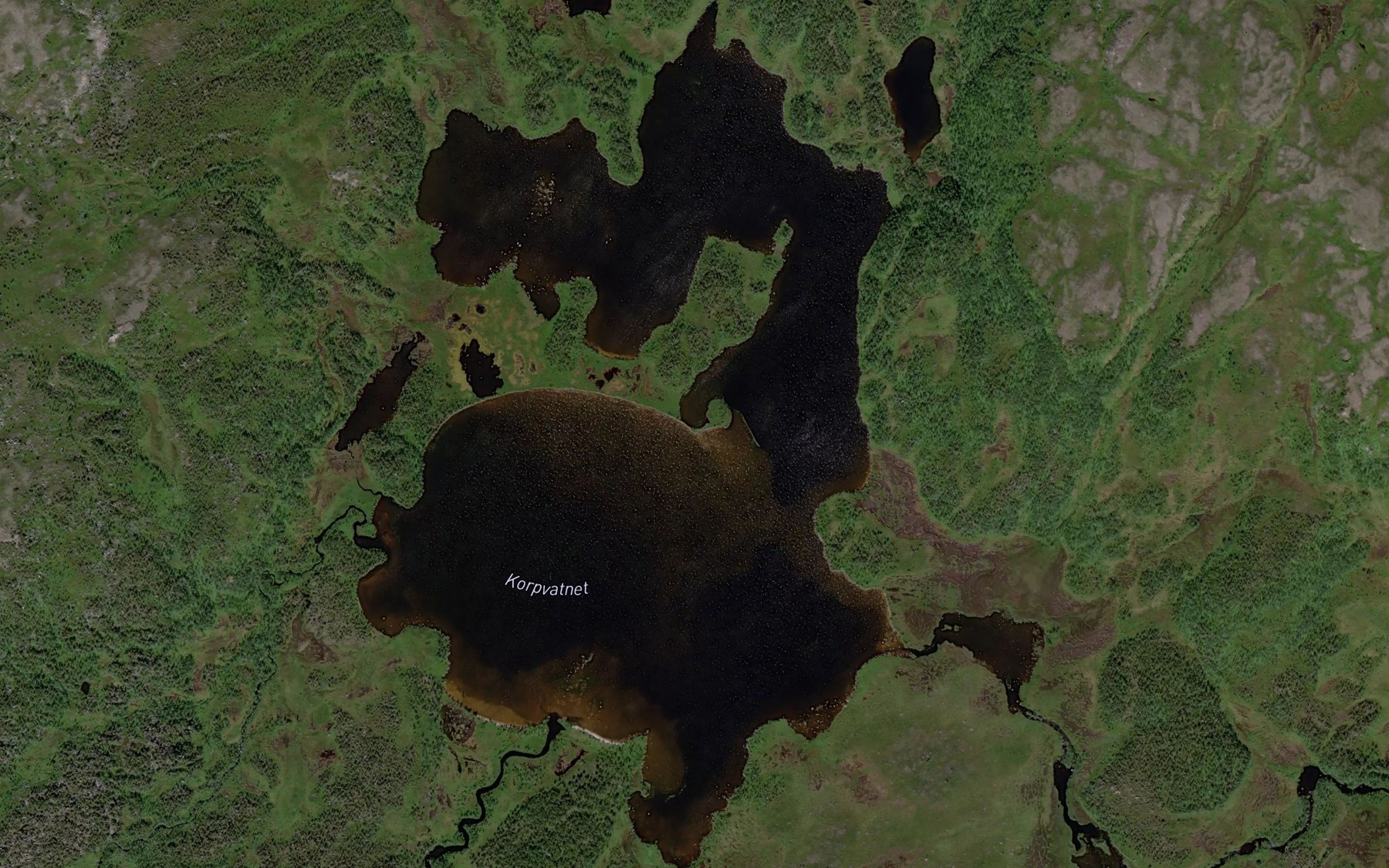 Satellite map of the Korpvatnet