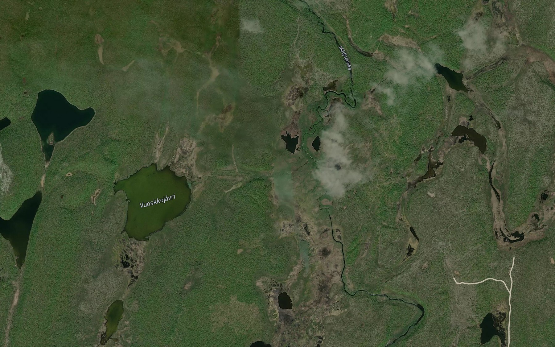 Satellite map of the Vuoskujakka