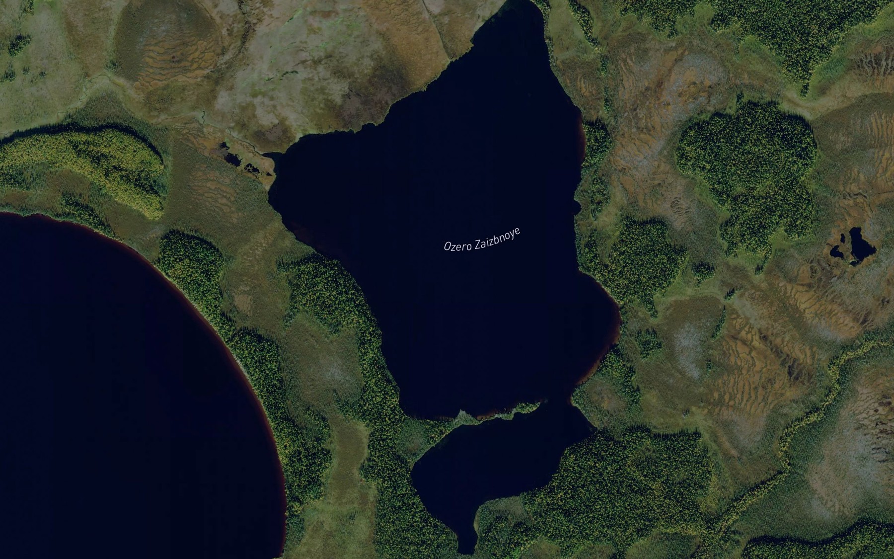 Satellite map of the Ozero Zaizbnoye