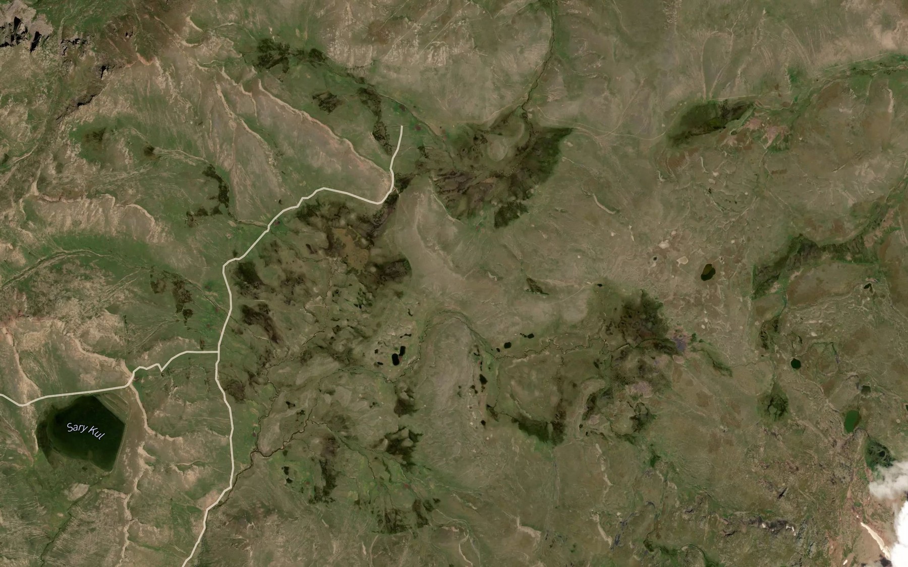 Satellite map of the Urochishche Sandykterskey
