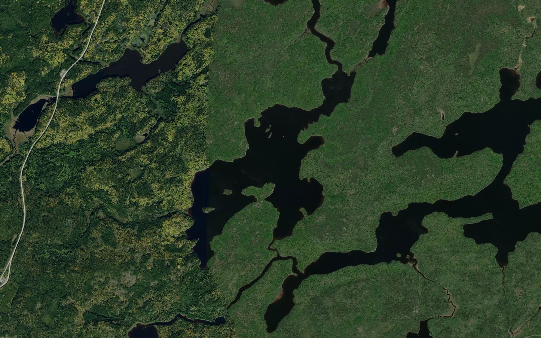 Satellite map of the Highball Lake