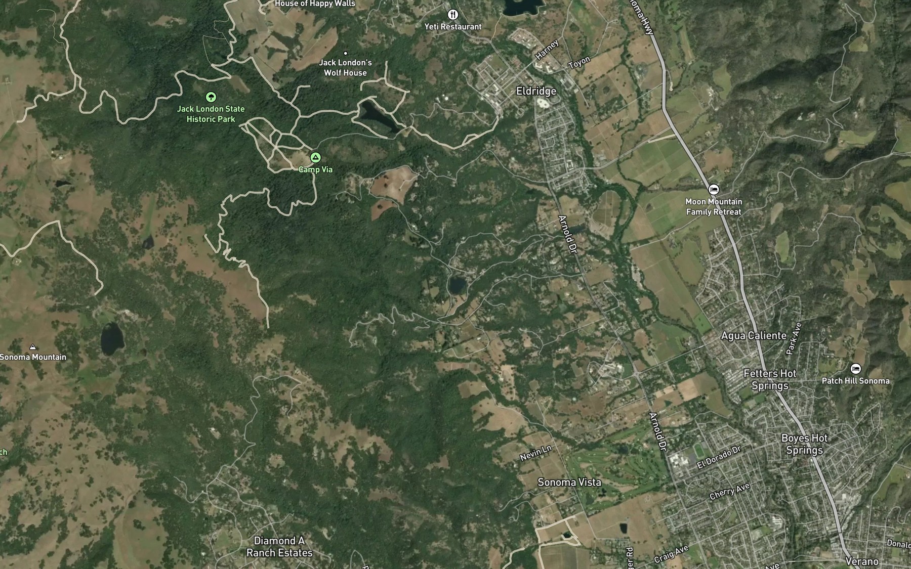 Satellite map of the Lake Josephine