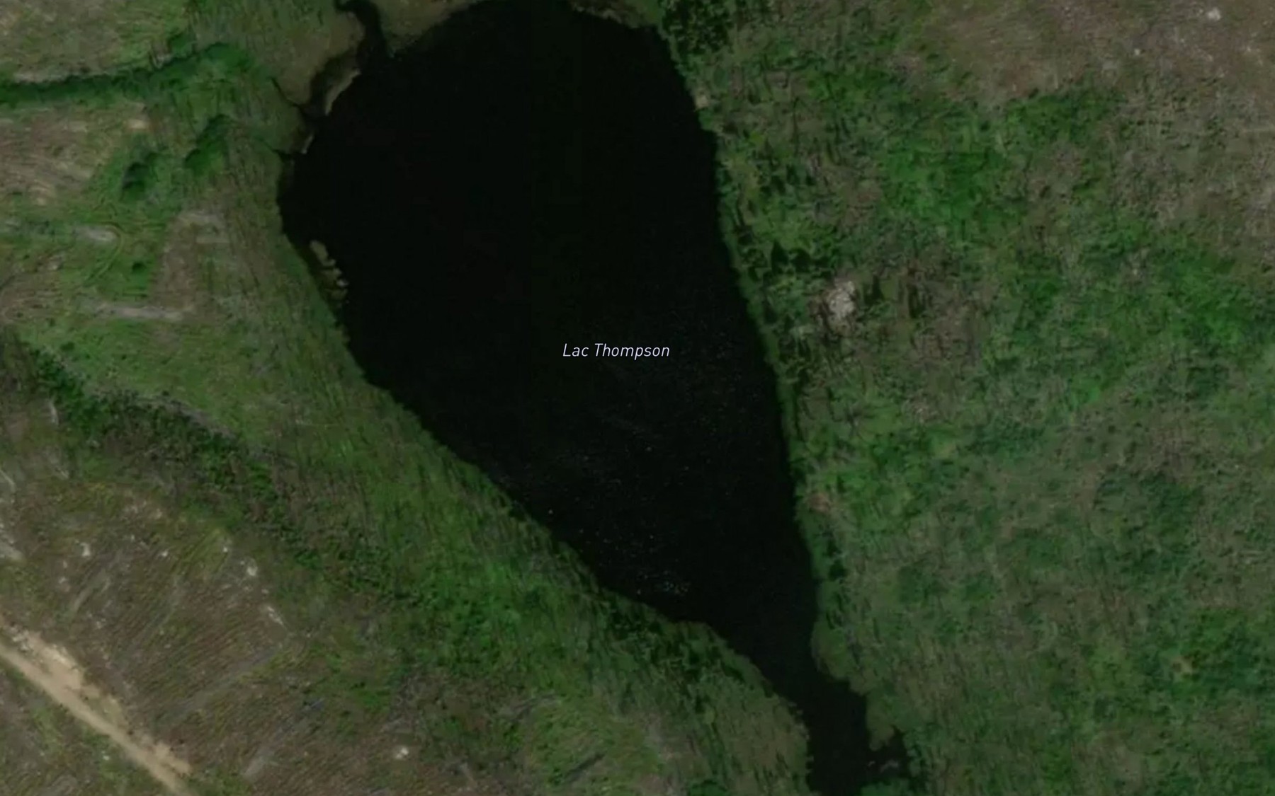 Satellite map of the Lac Thompson