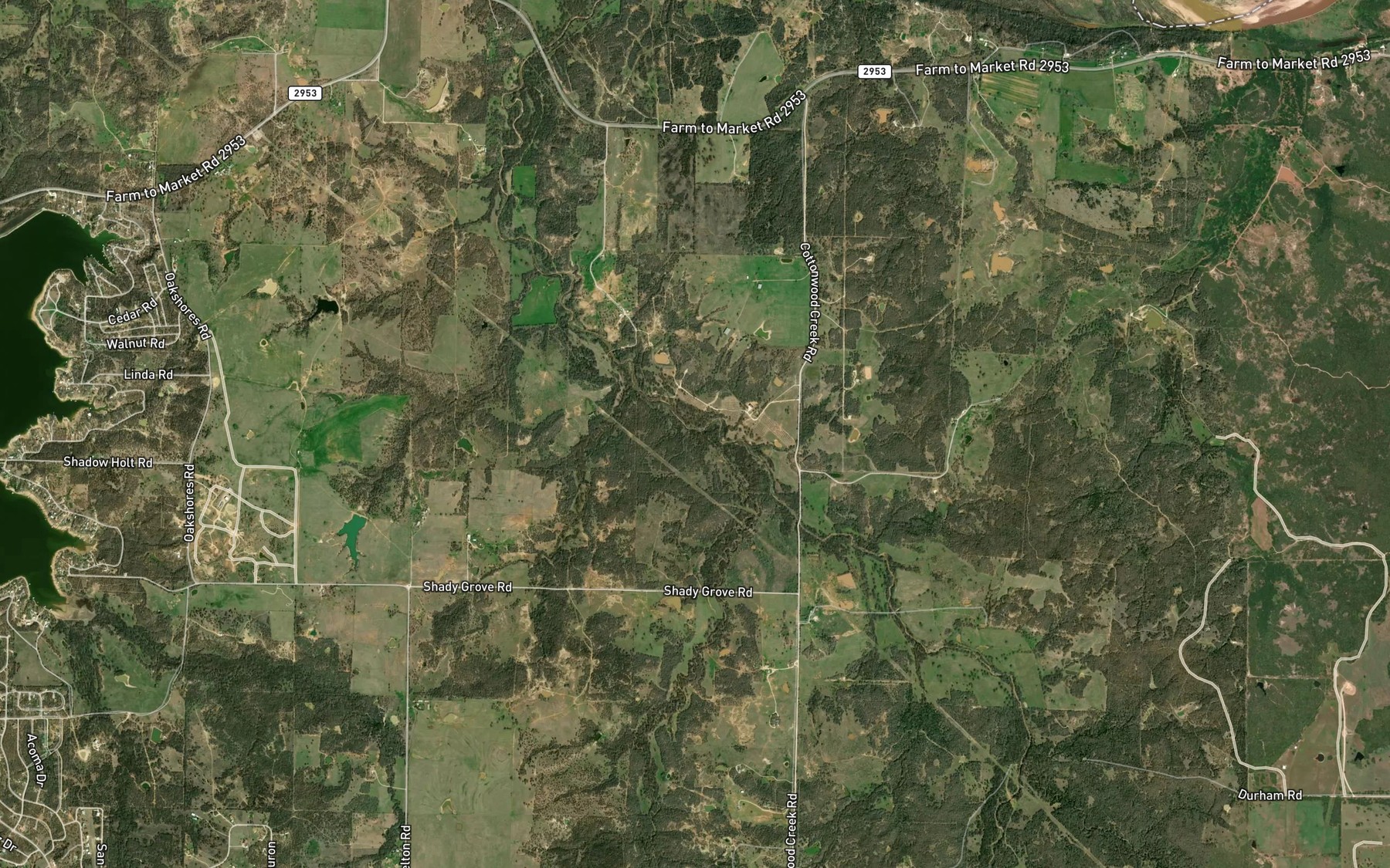 Satellite map of the Turkey Creek