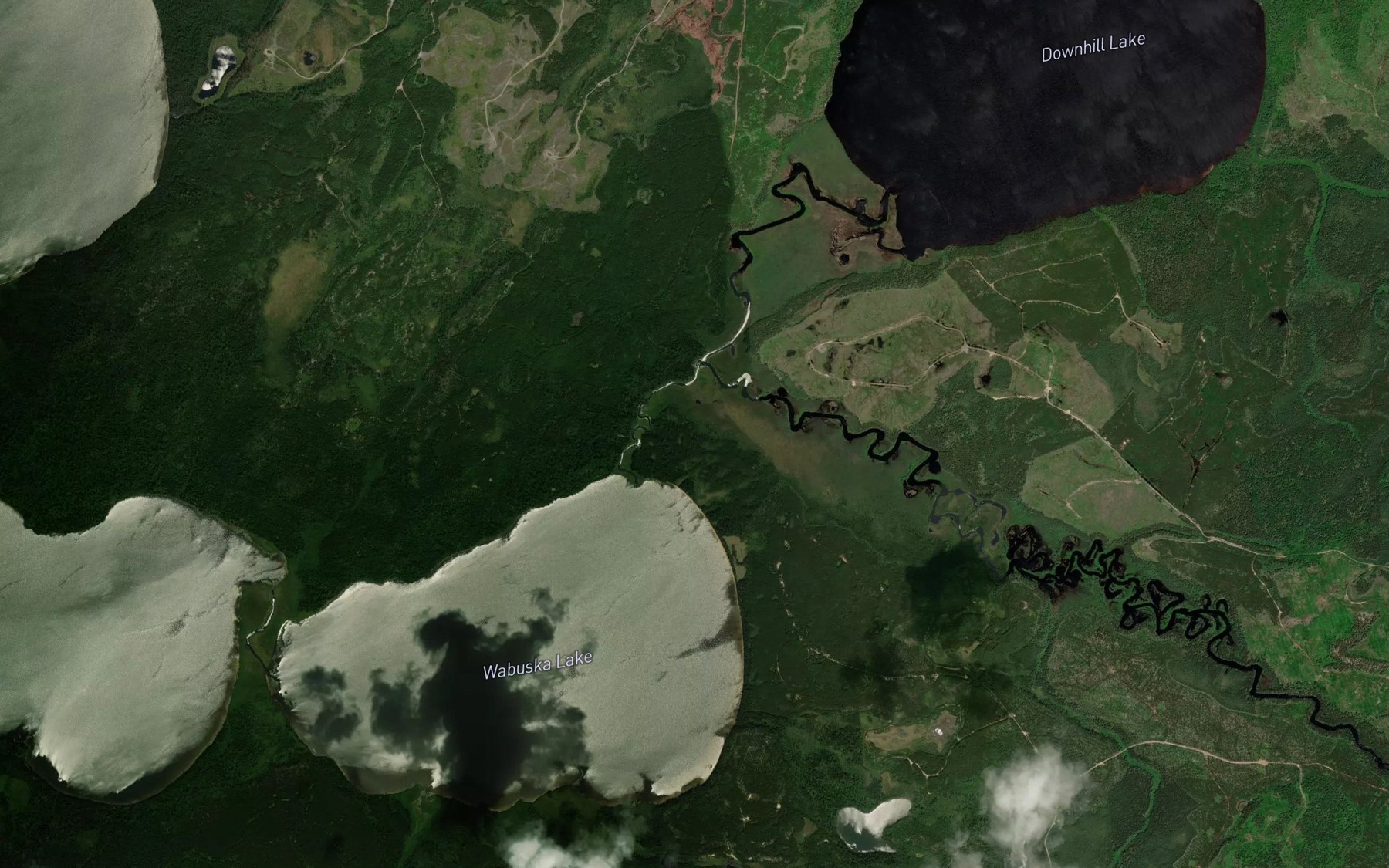 Satellite map of the Notman Creek