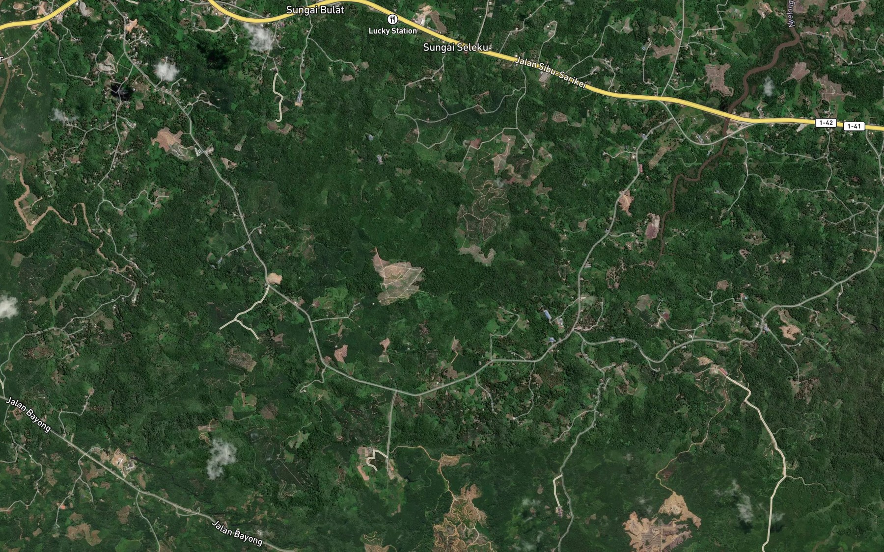 Satellite map of the Sungai Sibu