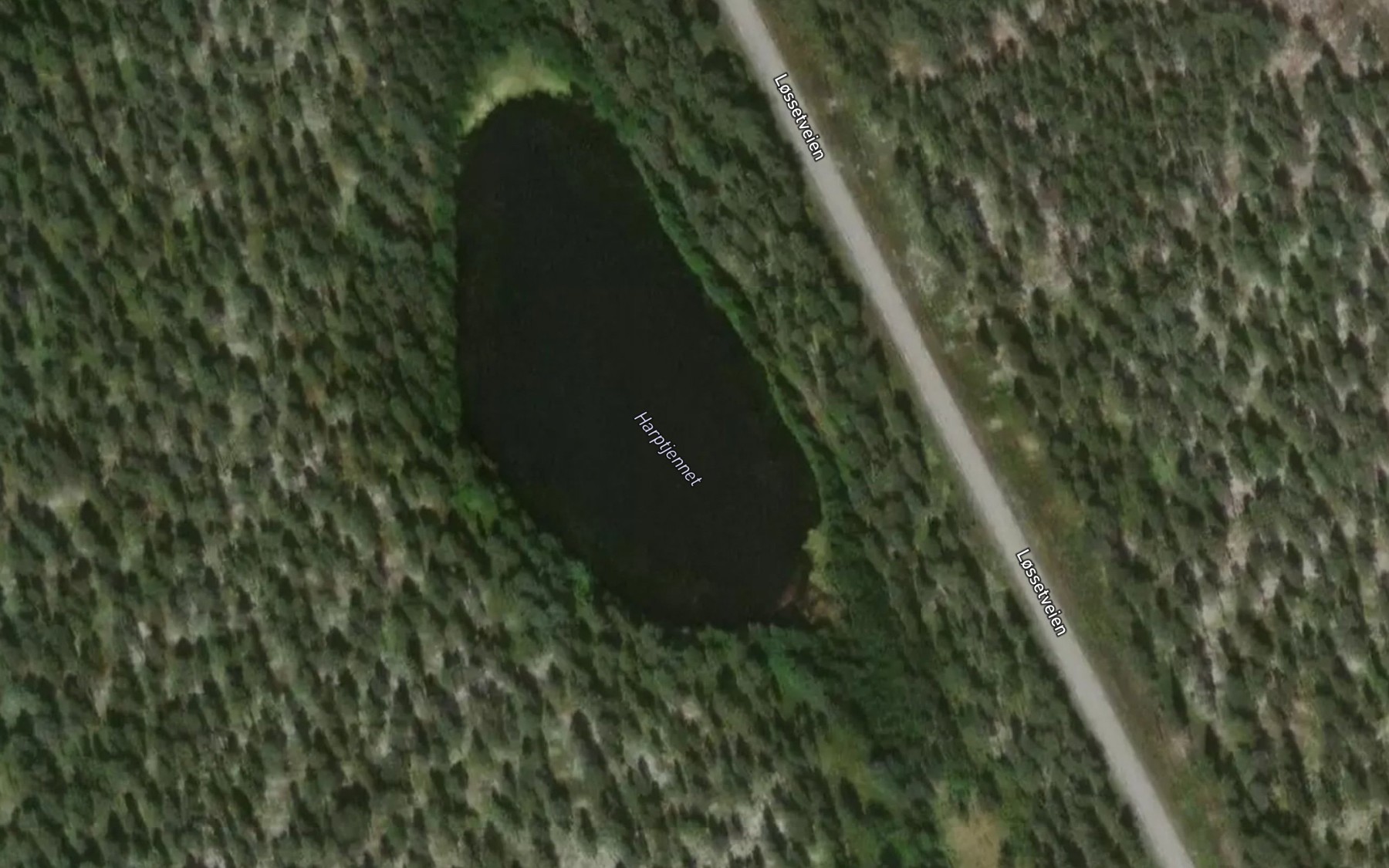 Satellite map of the Harptjernet