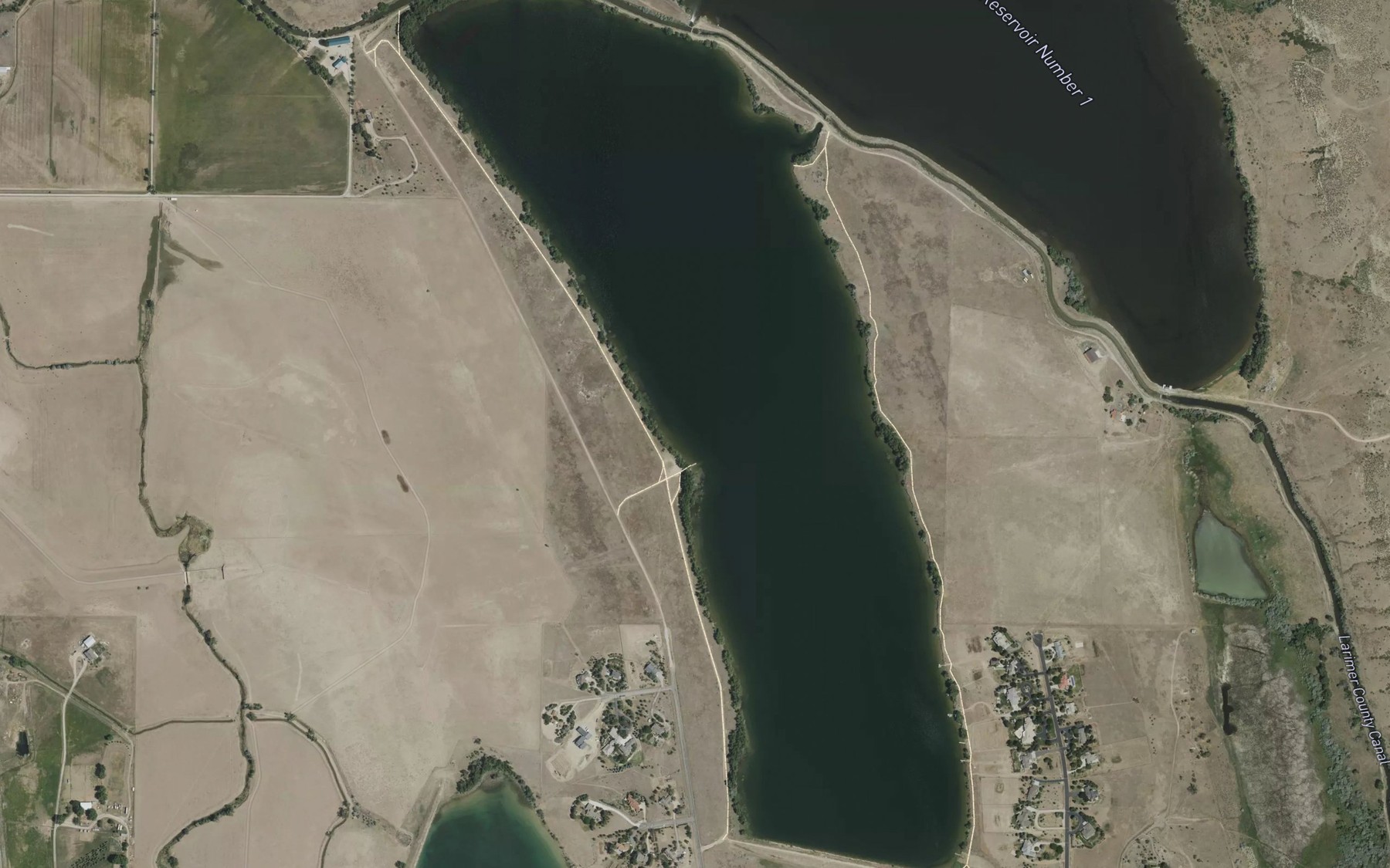 Satellite map of the Water Supply and Storage Reservoir Number 3