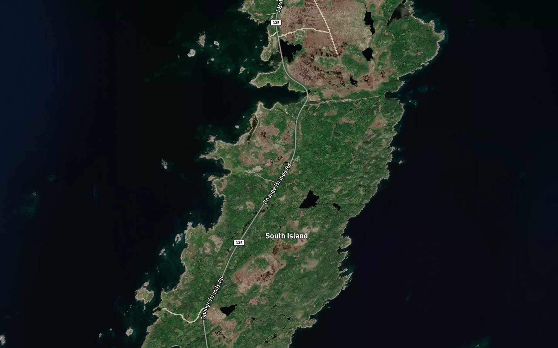 Satellite map of the Red Rock Cove