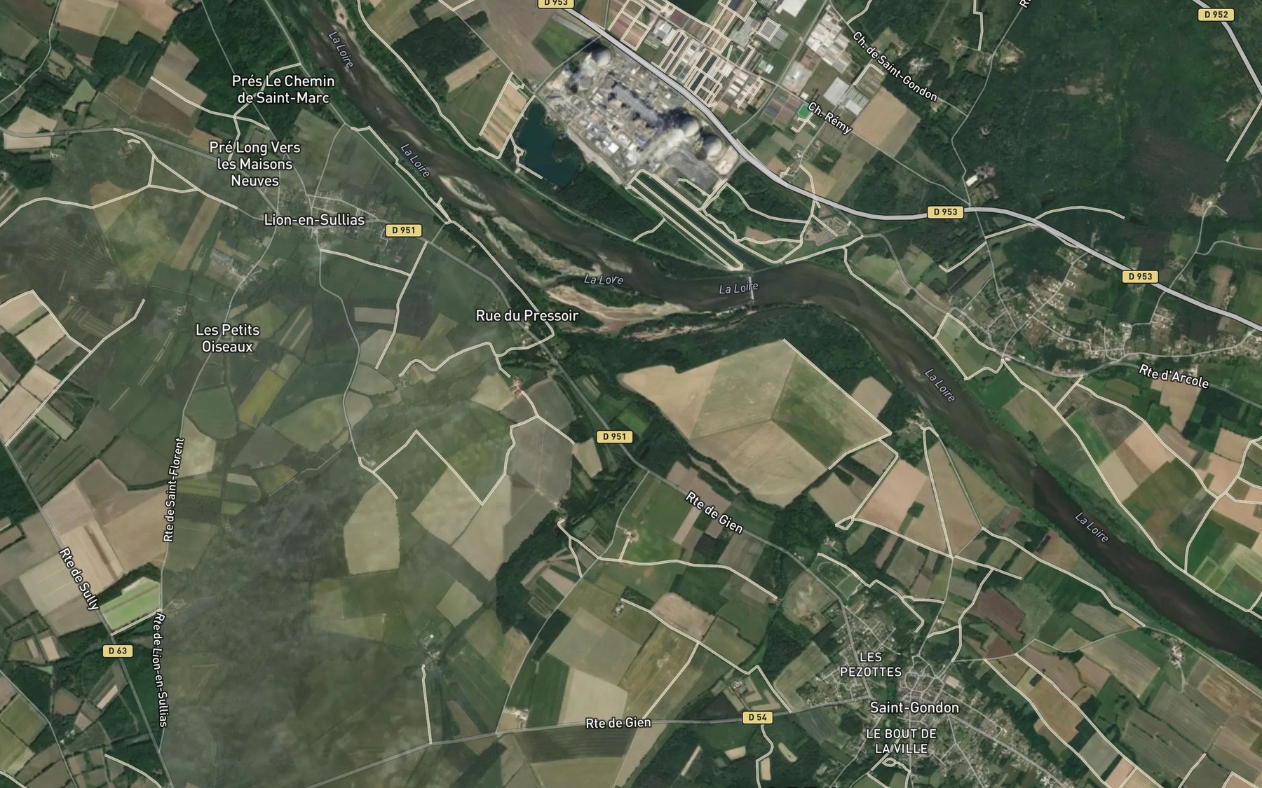 Satellite map of the Tielle