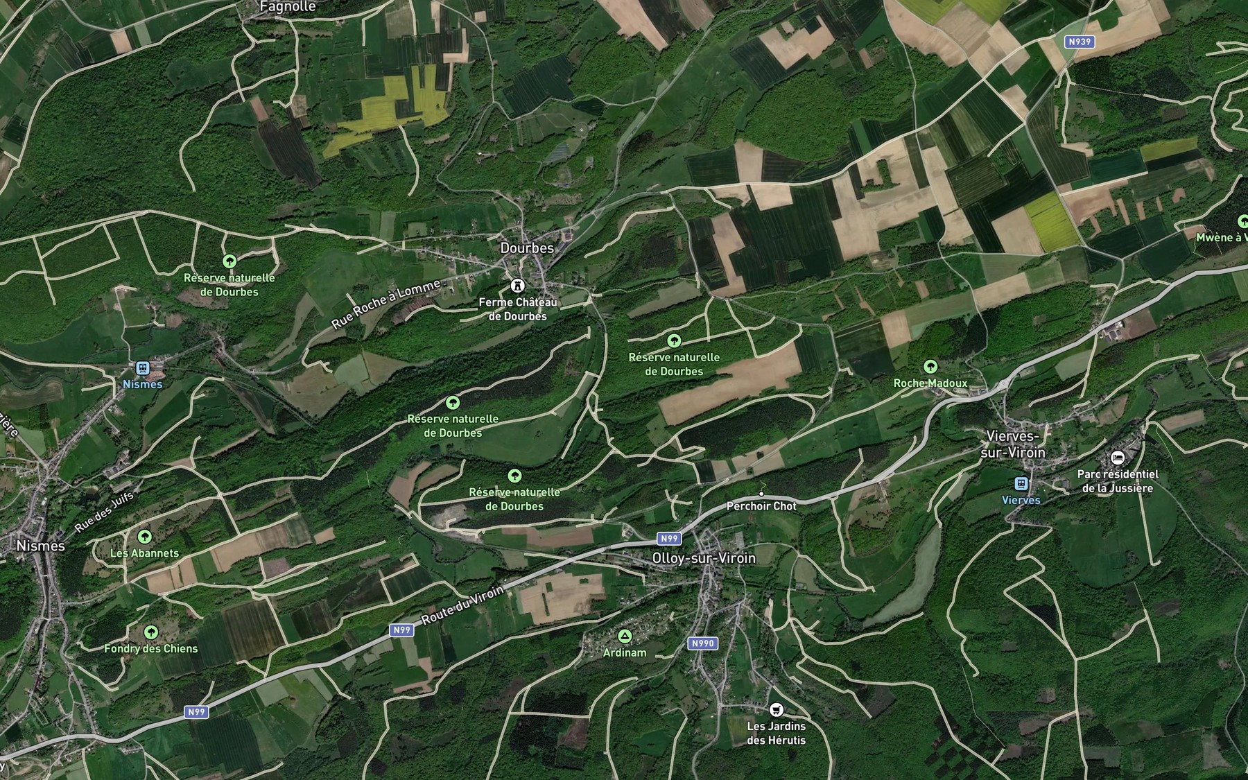 Satellite map of the Noye