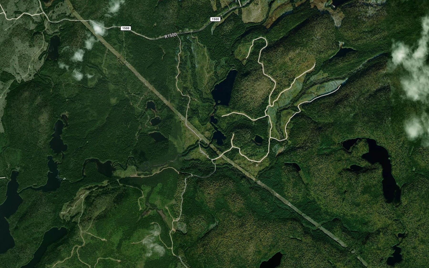 Satellite map of the Lac des Marais