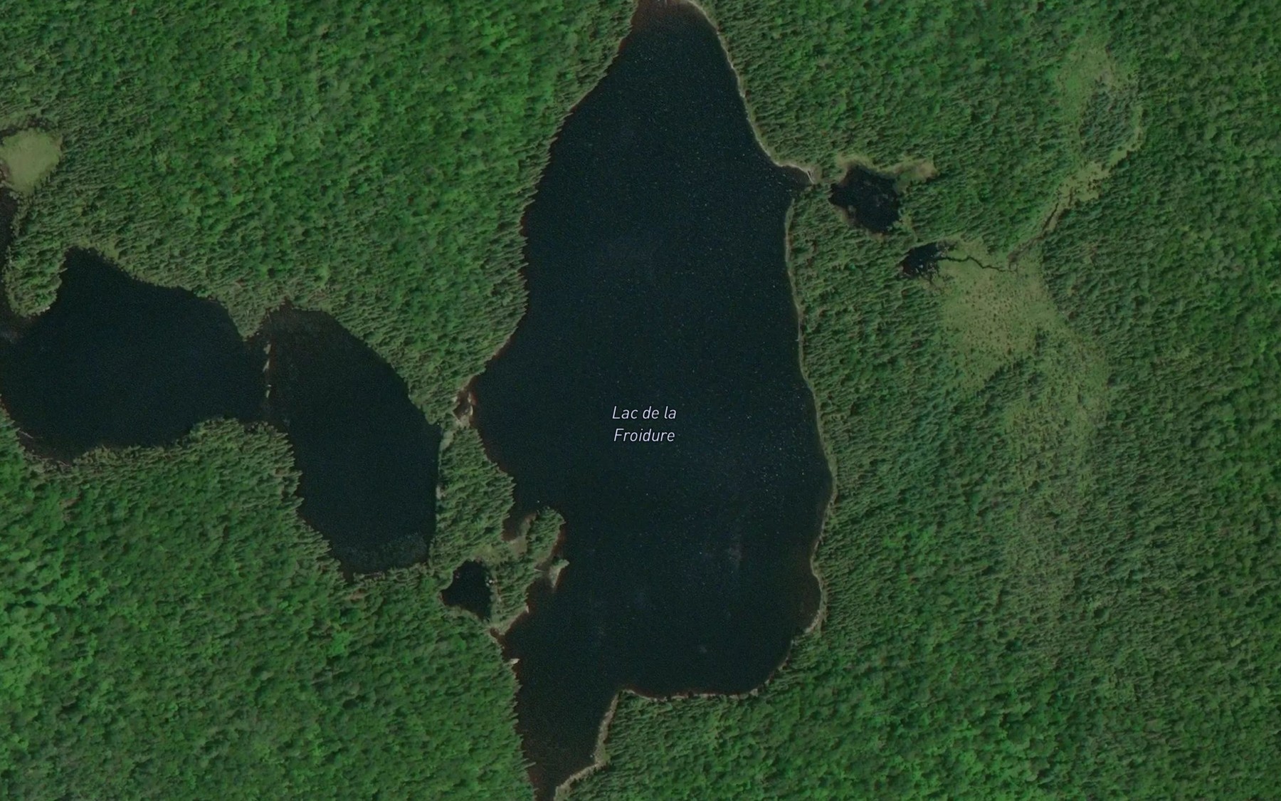 Satellite map of the Lac de la Froidure