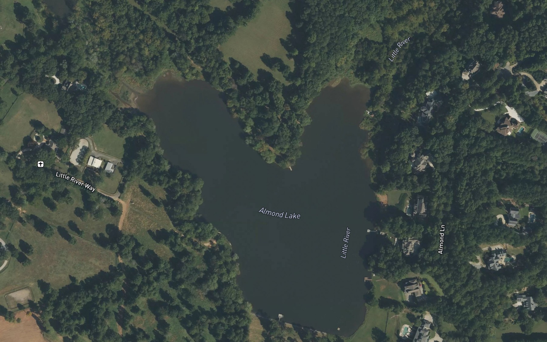 Satellite map of the Almond Lake